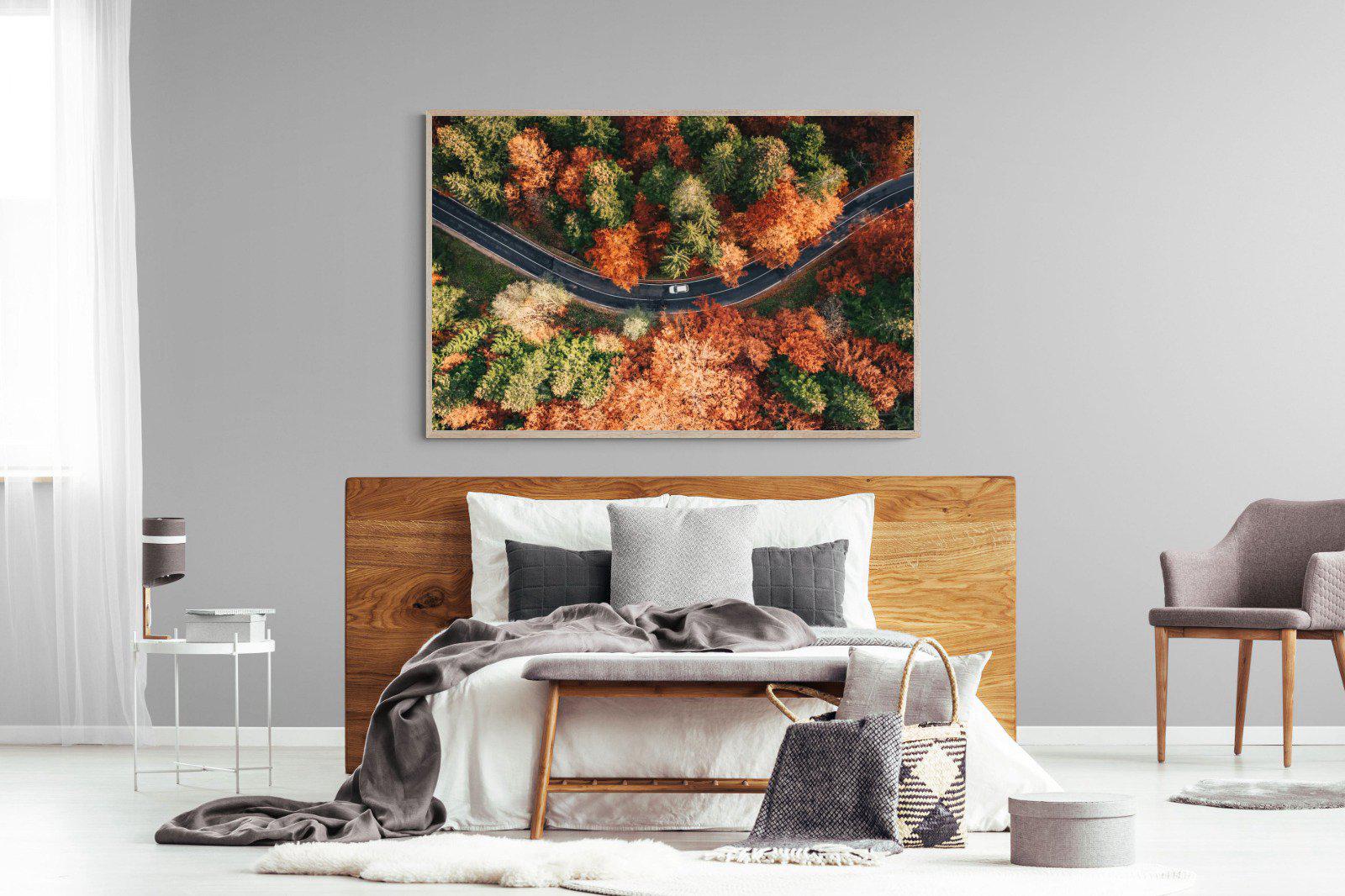 Autumn Drive-Wall_Art-150 x 100cm-Mounted Canvas-Wood-Pixalot
