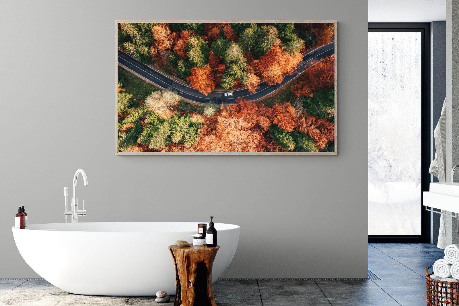 Autumn Drive-Wall_Art-180 x 110cm-Mounted Canvas-Wood-Pixalot
