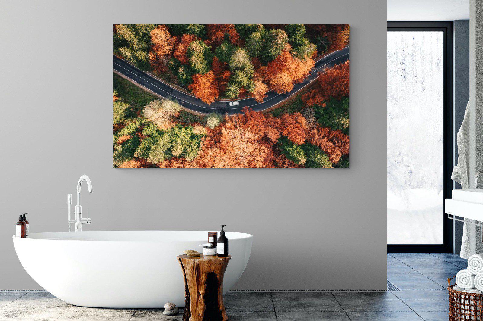 Autumn Drive-Wall_Art-180 x 110cm-Mounted Canvas-No Frame-Pixalot