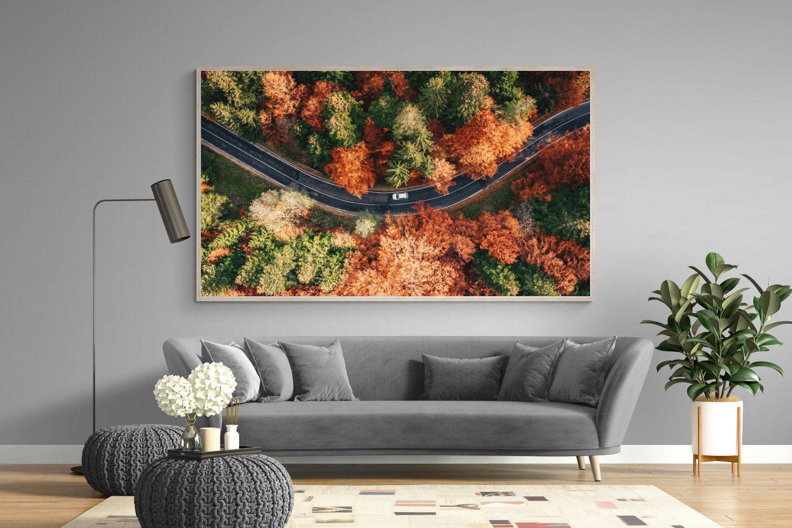 Autumn Drive-Wall_Art-220 x 130cm-Mounted Canvas-Wood-Pixalot