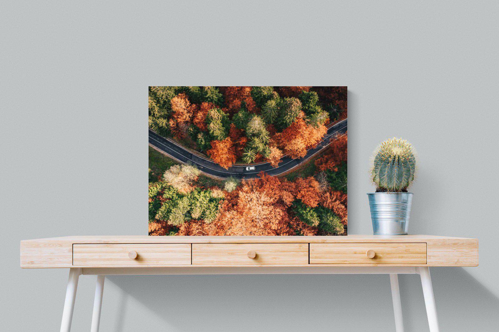 Autumn Drive-Wall_Art-80 x 60cm-Mounted Canvas-No Frame-Pixalot
