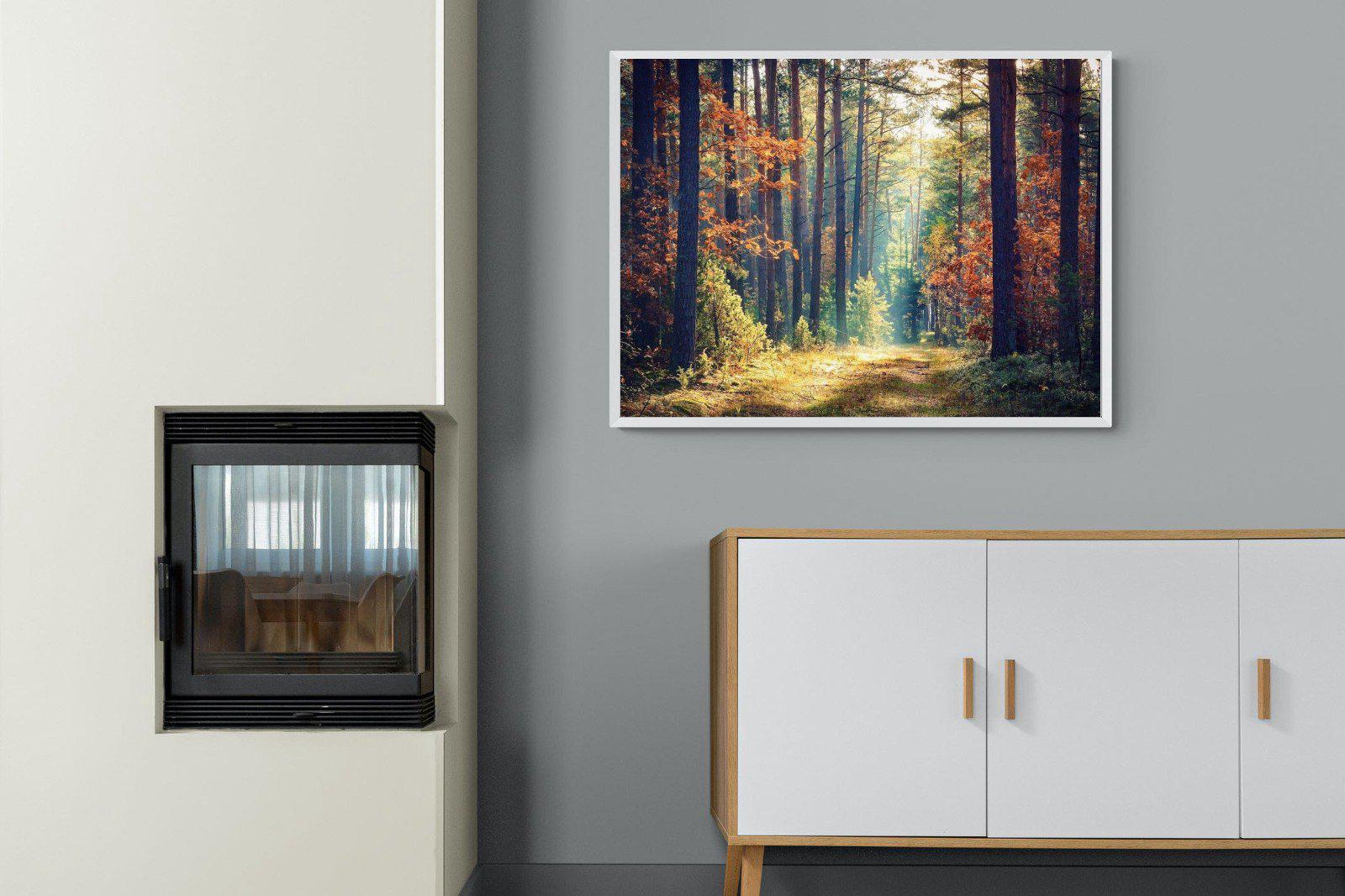Autumn Forest-Wall_Art-100 x 75cm-Mounted Canvas-White-Pixalot
