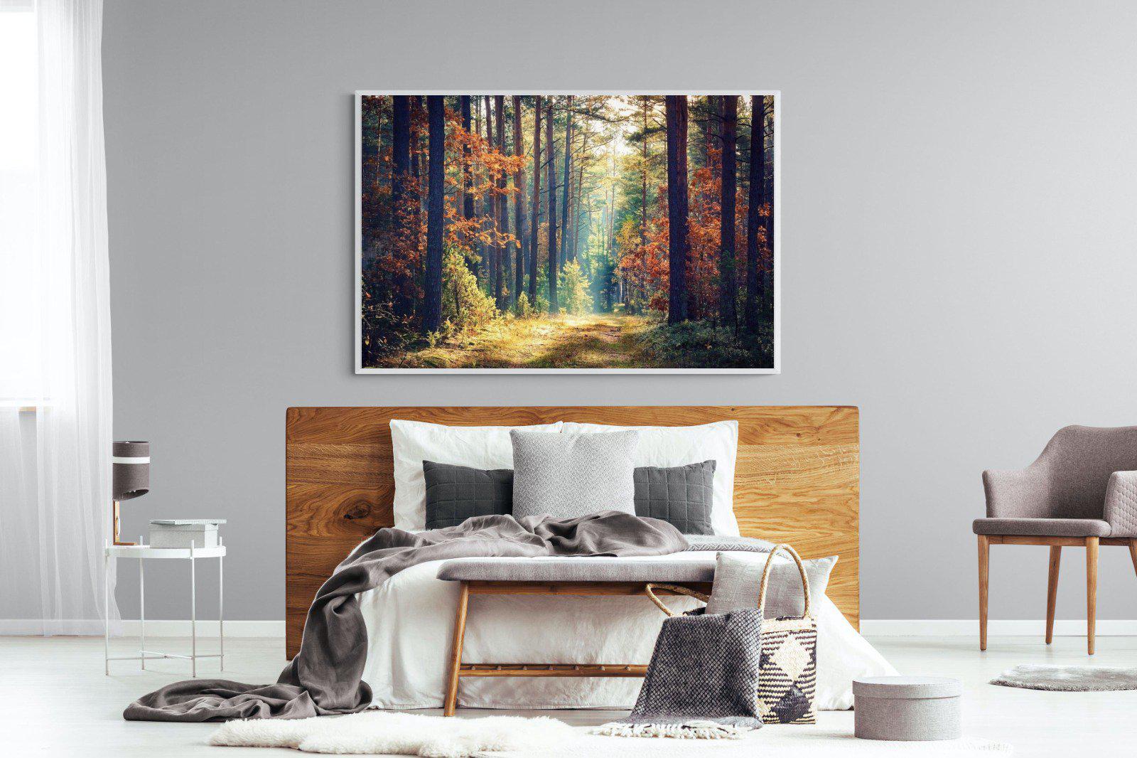 Autumn Forest-Wall_Art-150 x 100cm-Mounted Canvas-White-Pixalot