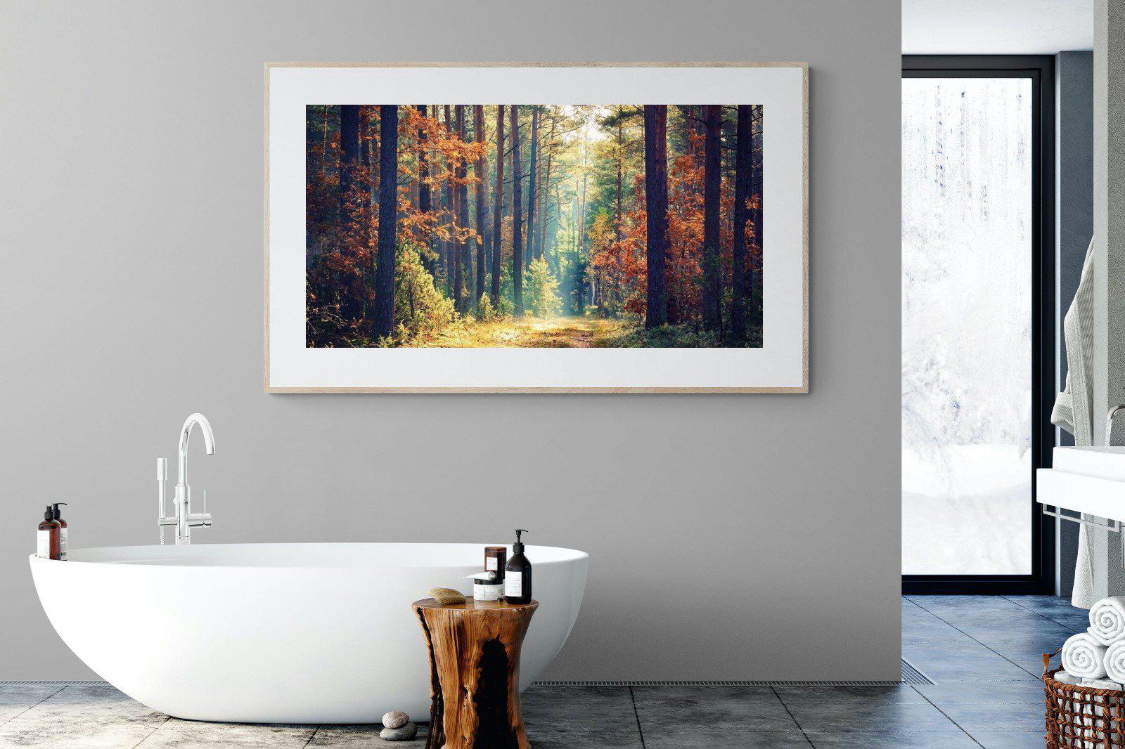 Autumn Forest-Wall_Art-180 x 110cm-Framed Print-Wood-Pixalot