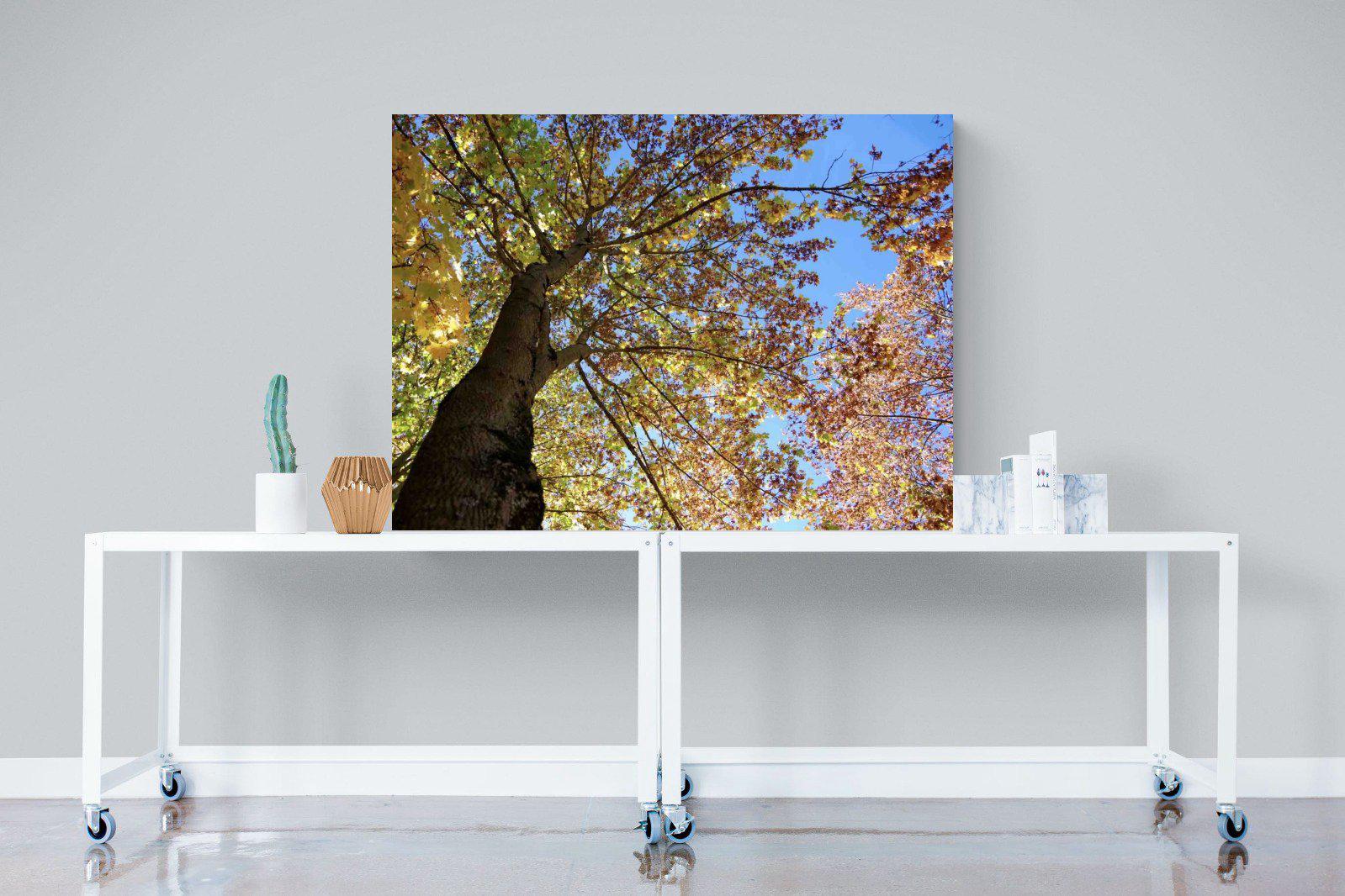 Autumn Tree Leaves-Wall_Art-120 x 90cm-Mounted Canvas-No Frame-Pixalot