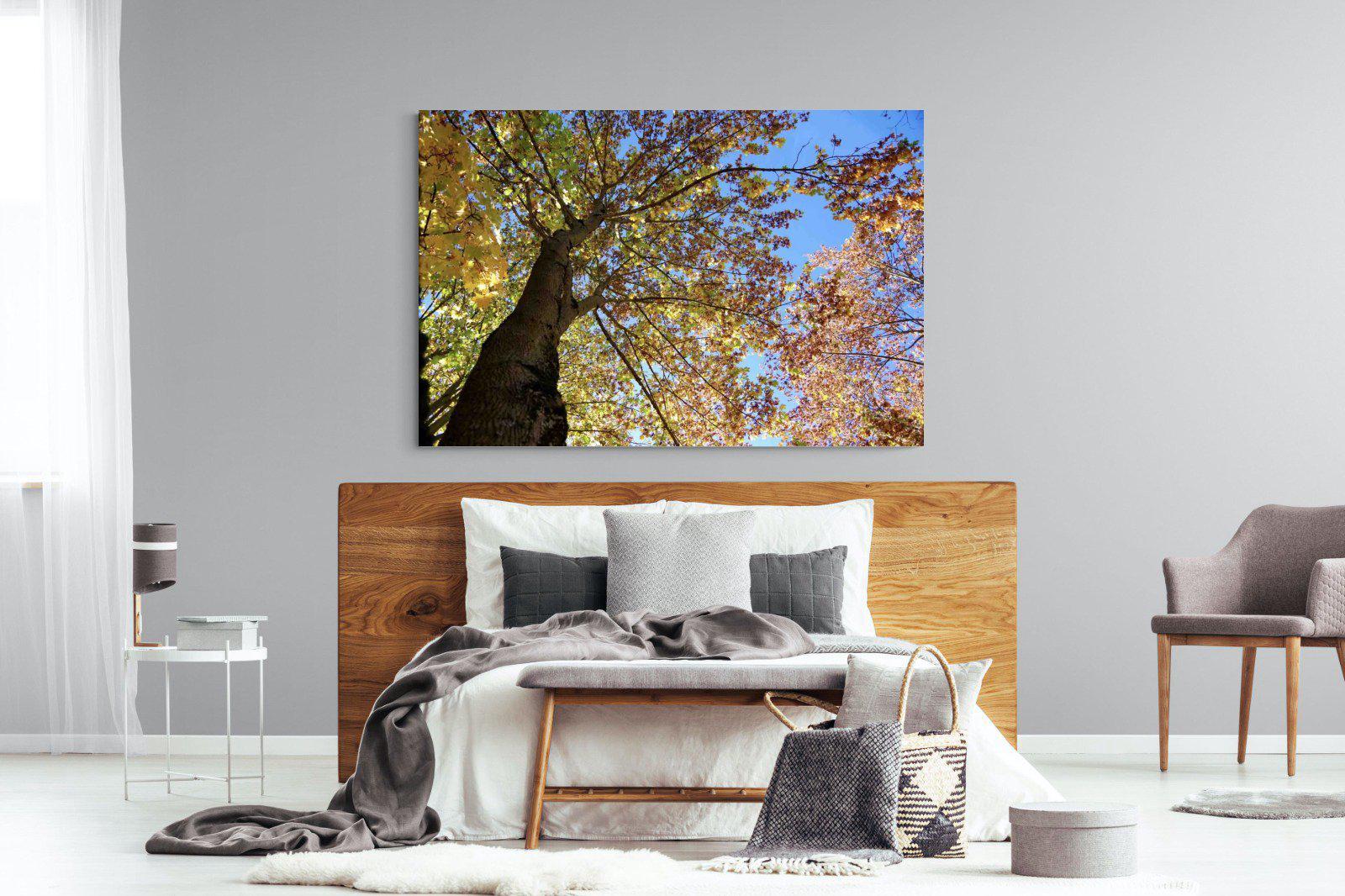 Autumn Tree Leaves-Wall_Art-150 x 100cm-Mounted Canvas-No Frame-Pixalot