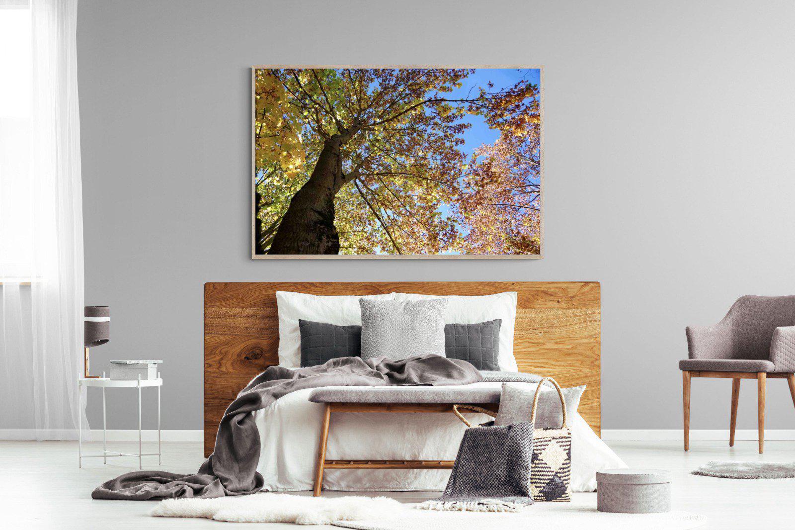 Autumn Tree Leaves-Wall_Art-150 x 100cm-Mounted Canvas-Wood-Pixalot