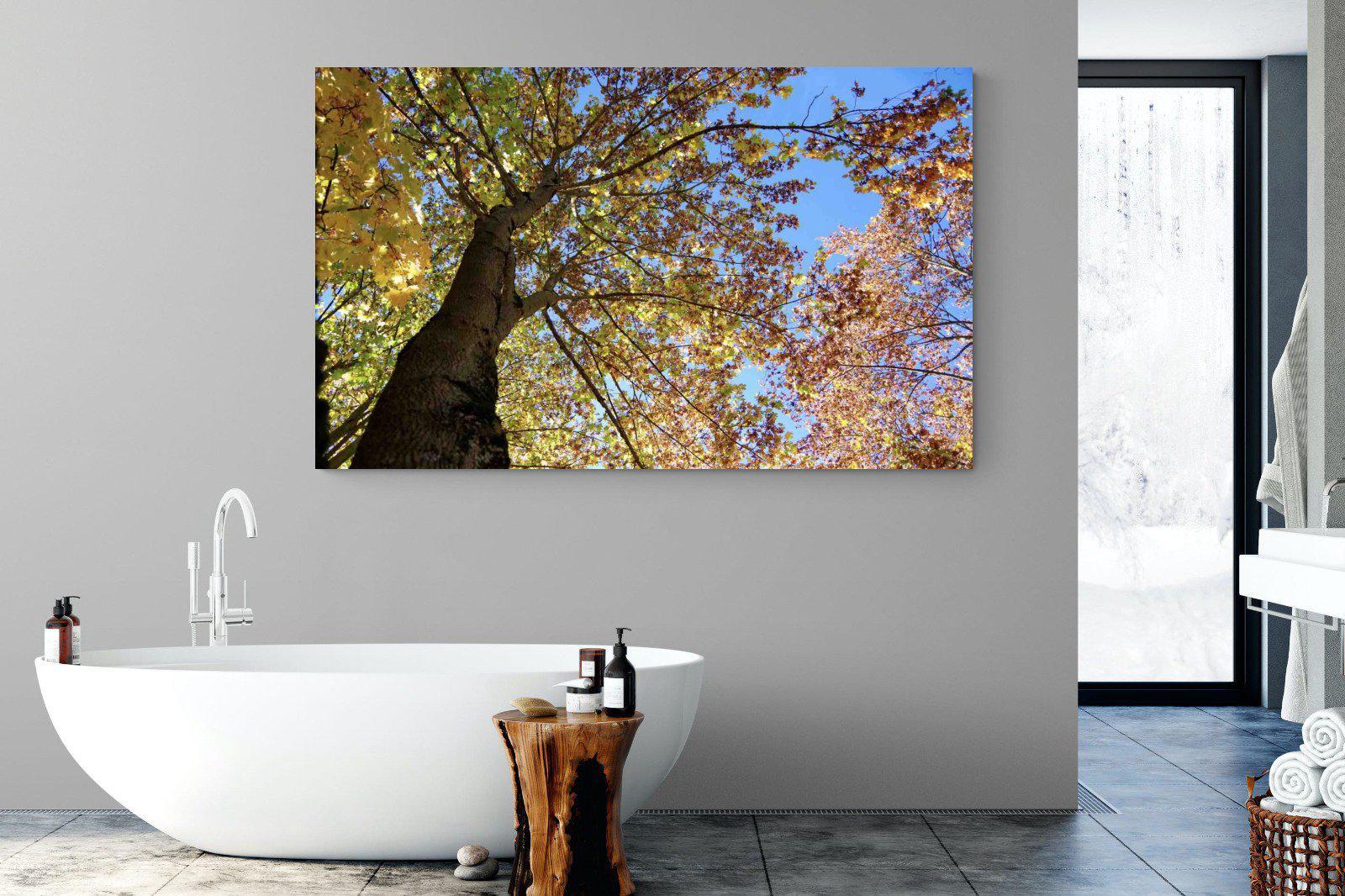 Autumn Tree Leaves-Wall_Art-180 x 110cm-Mounted Canvas-No Frame-Pixalot
