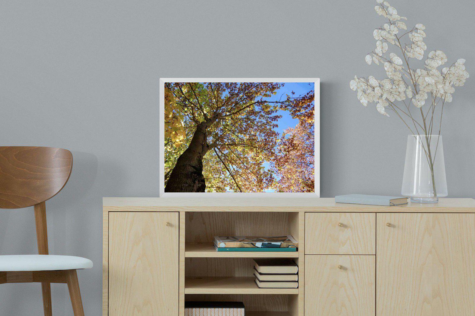 Autumn Tree Leaves-Wall_Art-60 x 45cm-Mounted Canvas-White-Pixalot