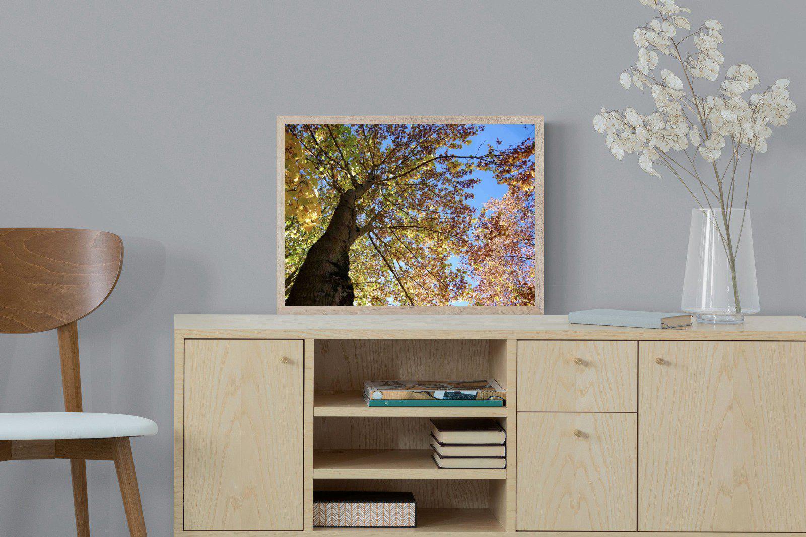 Autumn Tree Leaves-Wall_Art-60 x 45cm-Mounted Canvas-Wood-Pixalot