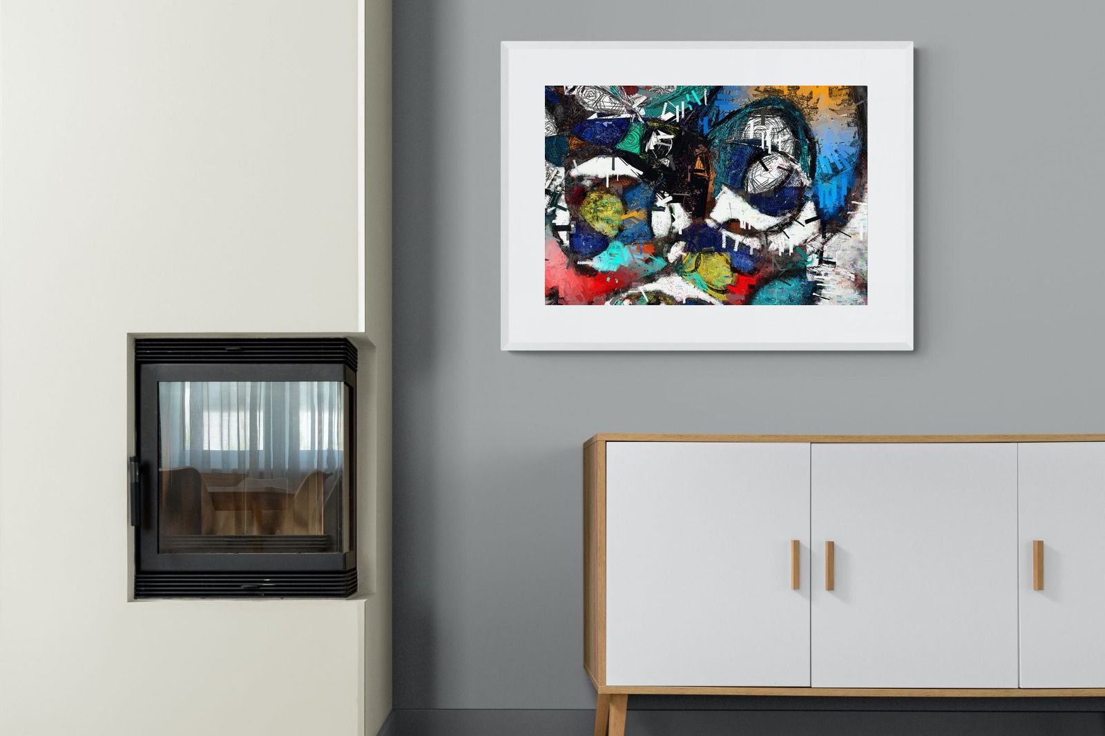 Avant-Garde-Wall_Art-100 x 75cm-Framed Print-White-Pixalot