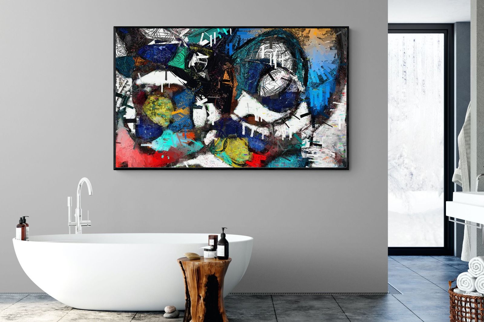 Avant-Garde-Wall_Art-180 x 110cm-Mounted Canvas-Black-Pixalot