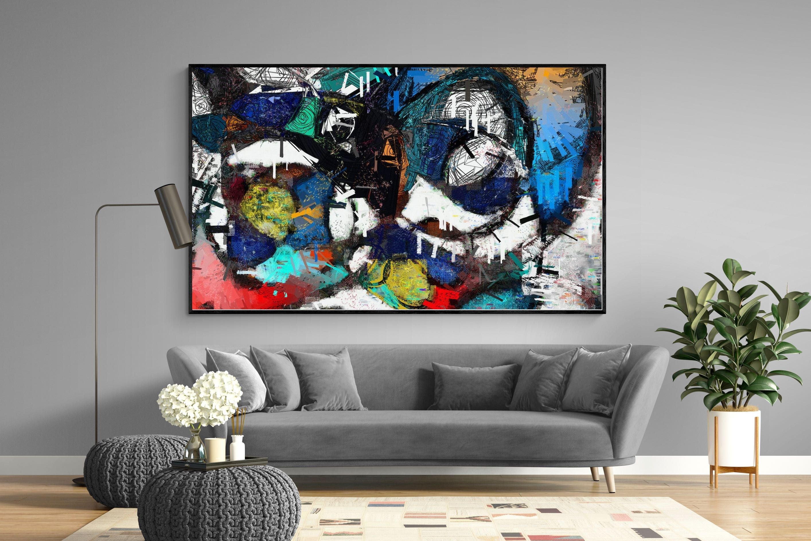 Avant-Garde-Wall_Art-220 x 130cm-Mounted Canvas-Black-Pixalot