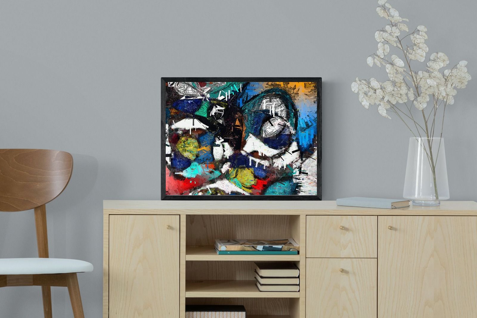 Avant-Garde-Wall_Art-60 x 45cm-Mounted Canvas-Black-Pixalot