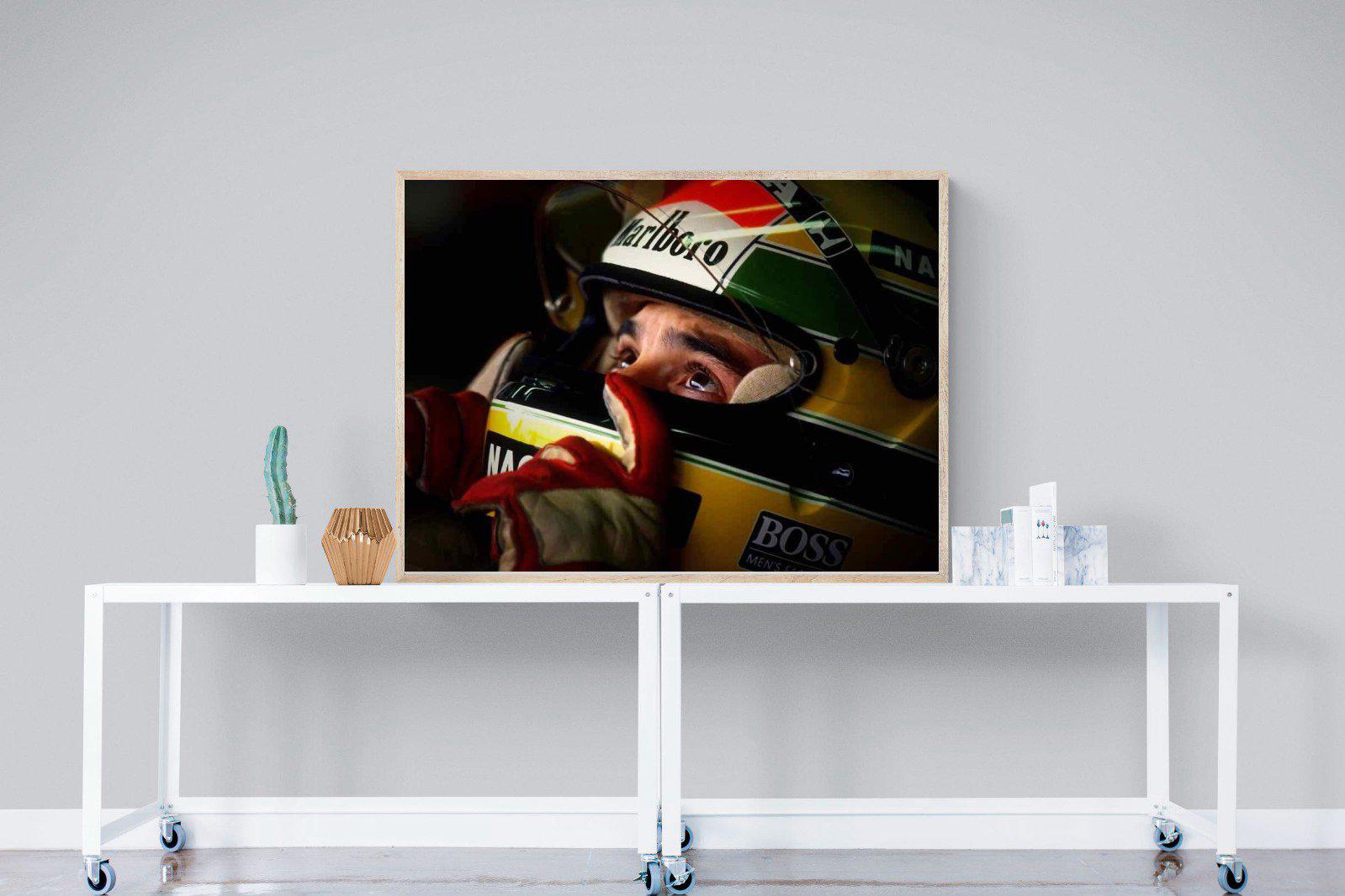 Ayrton Senna-Wall_Art-120 x 90cm-Mounted Canvas-Wood-Pixalot