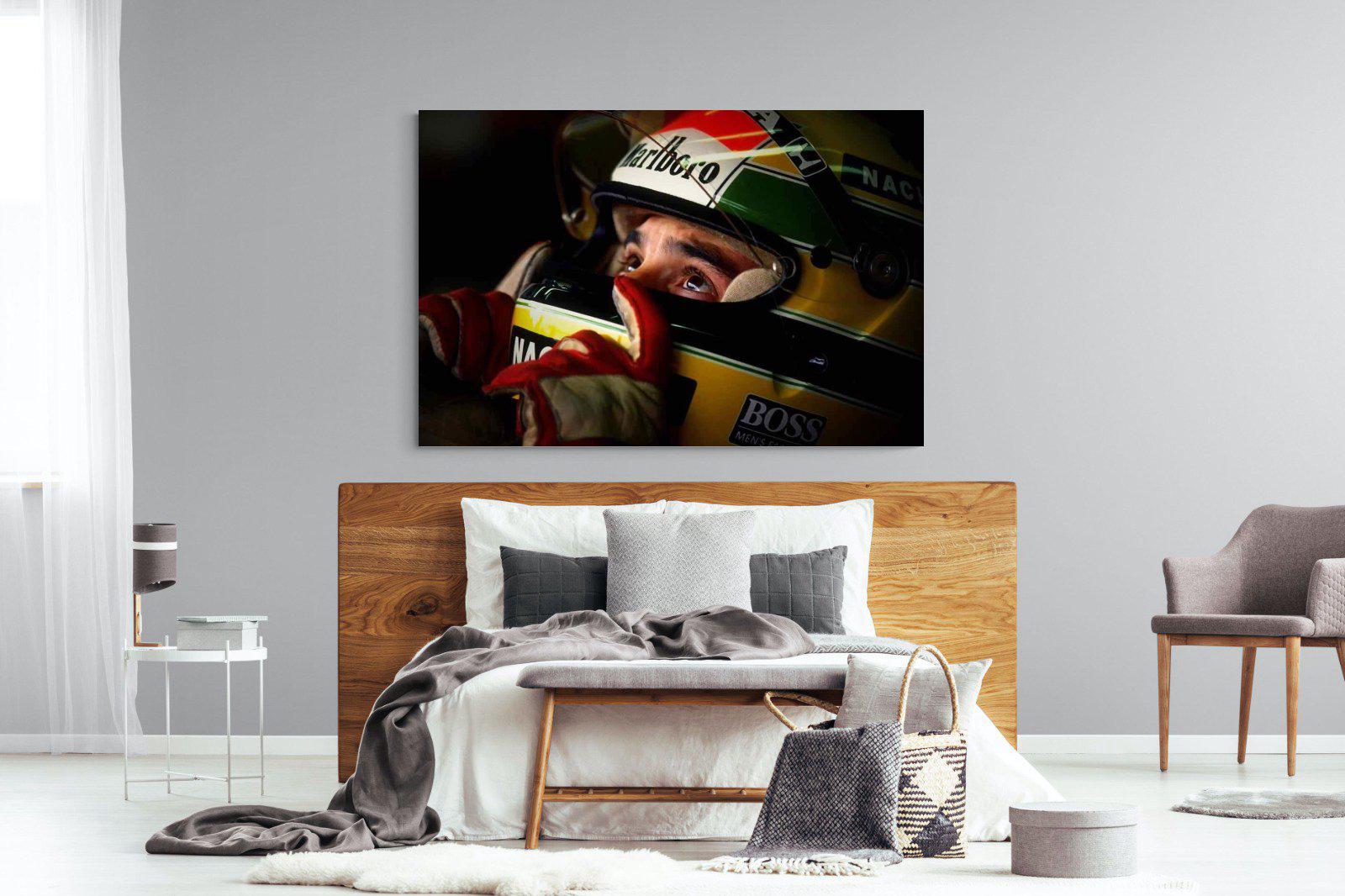Ayrton Senna-Wall_Art-150 x 100cm-Mounted Canvas-No Frame-Pixalot