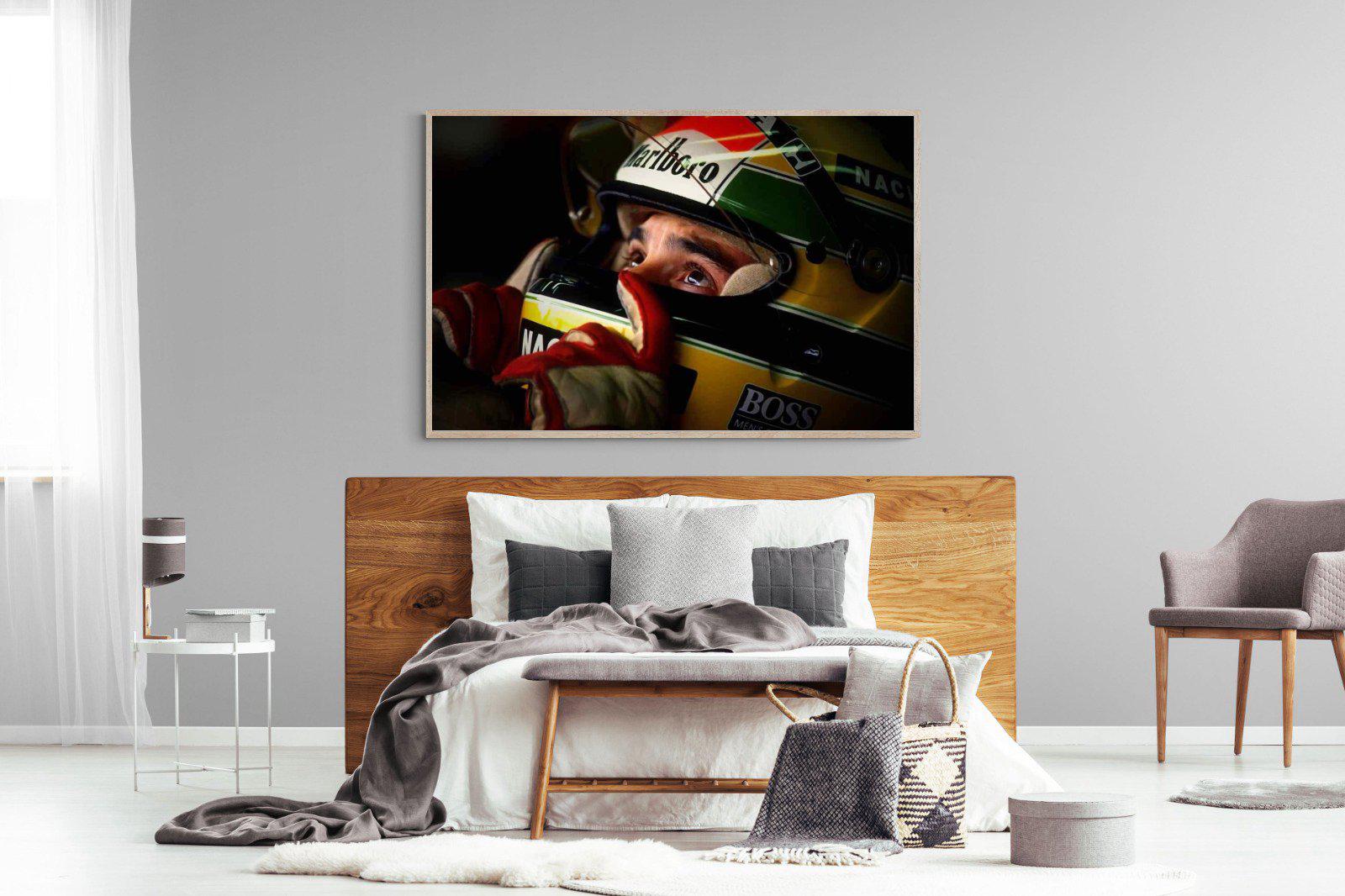 Ayrton Senna-Wall_Art-150 x 100cm-Mounted Canvas-Wood-Pixalot