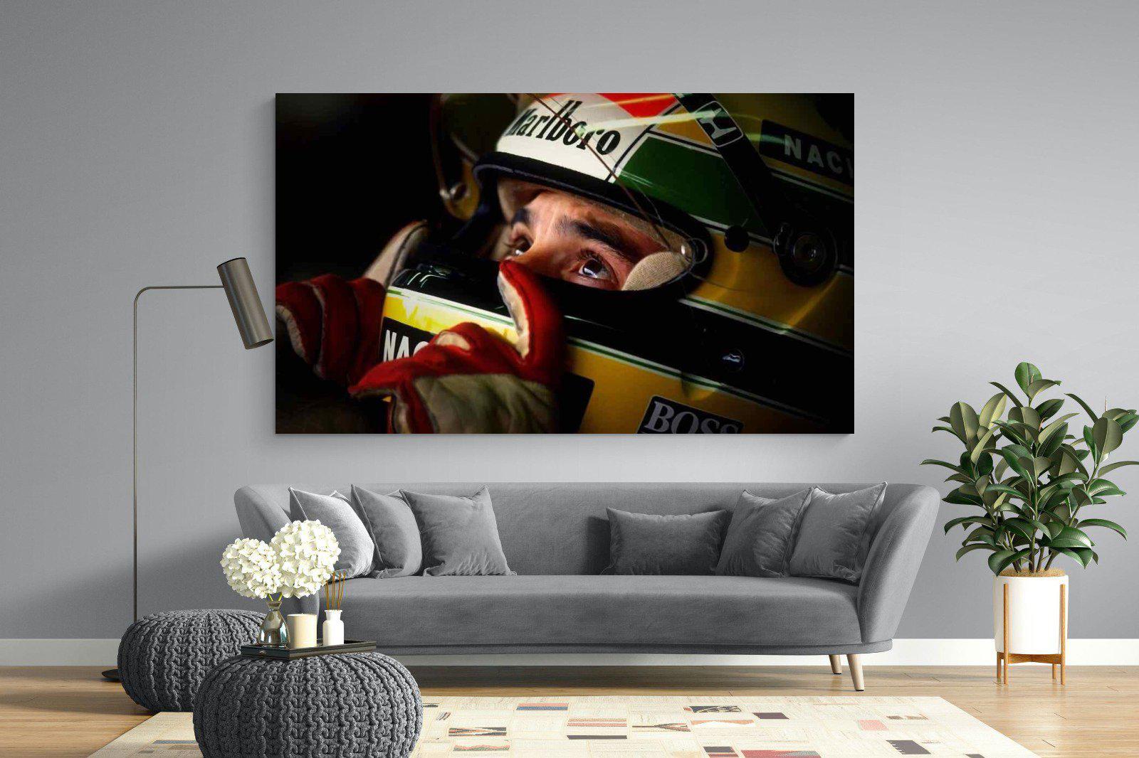 Ayrton Senna-Wall_Art-220 x 130cm-Mounted Canvas-No Frame-Pixalot