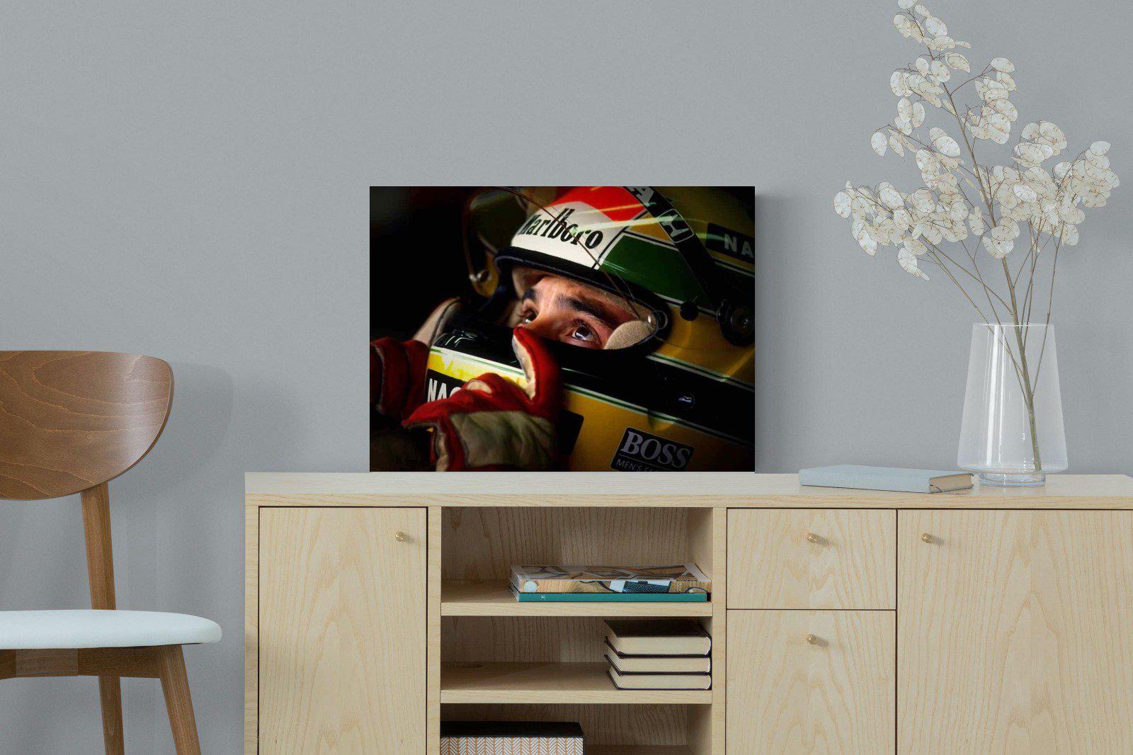 Ayrton Senna-Wall_Art-60 x 45cm-Mounted Canvas-No Frame-Pixalot