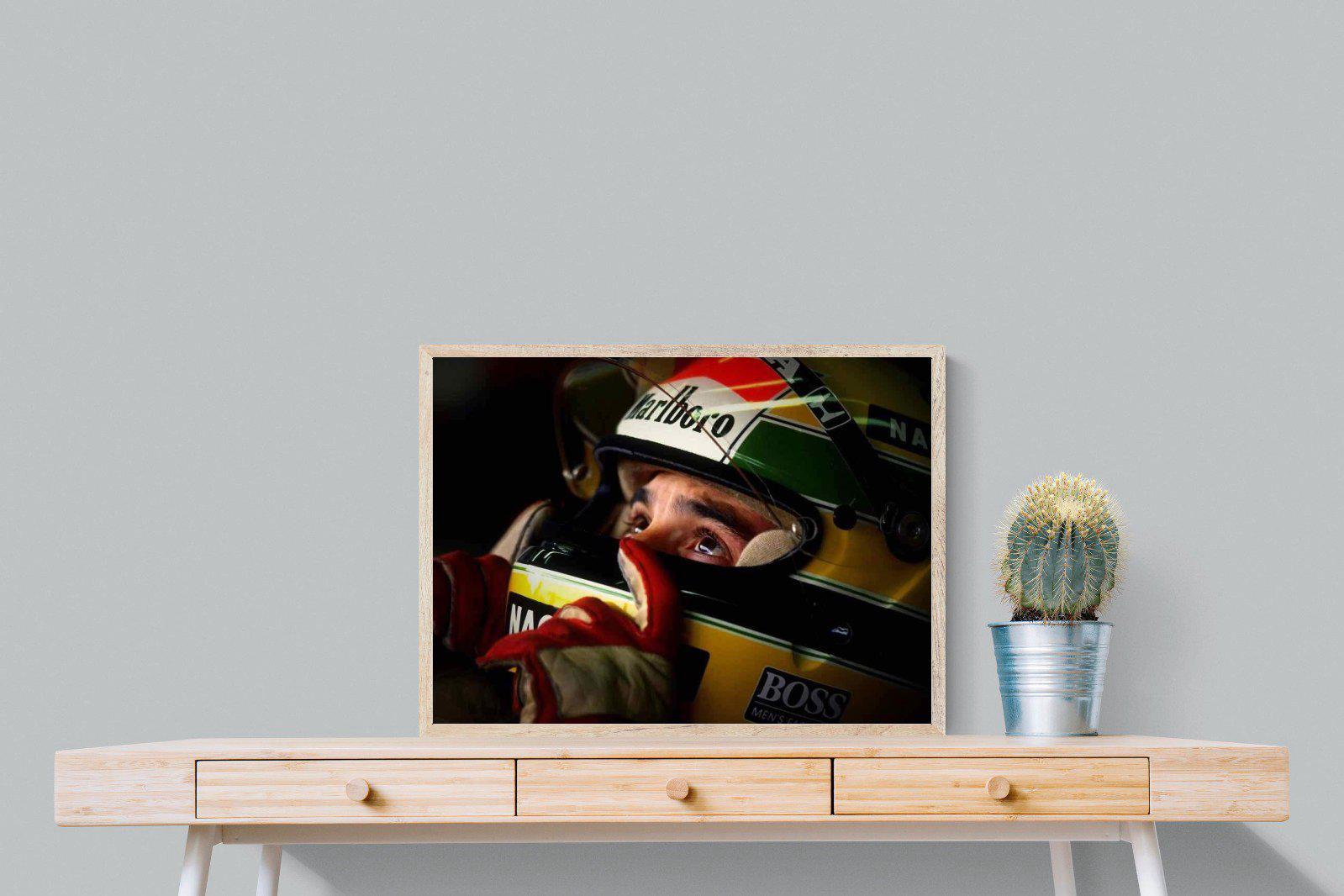 Ayrton Senna-Wall_Art-80 x 60cm-Mounted Canvas-Wood-Pixalot