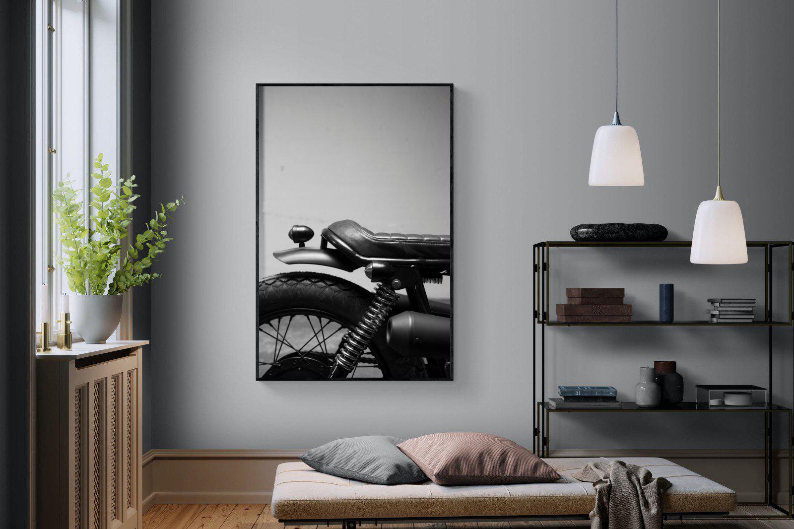 Back Seat Rider-Wall_Art-120 x 180cm-Mounted Canvas-Black-Pixalot