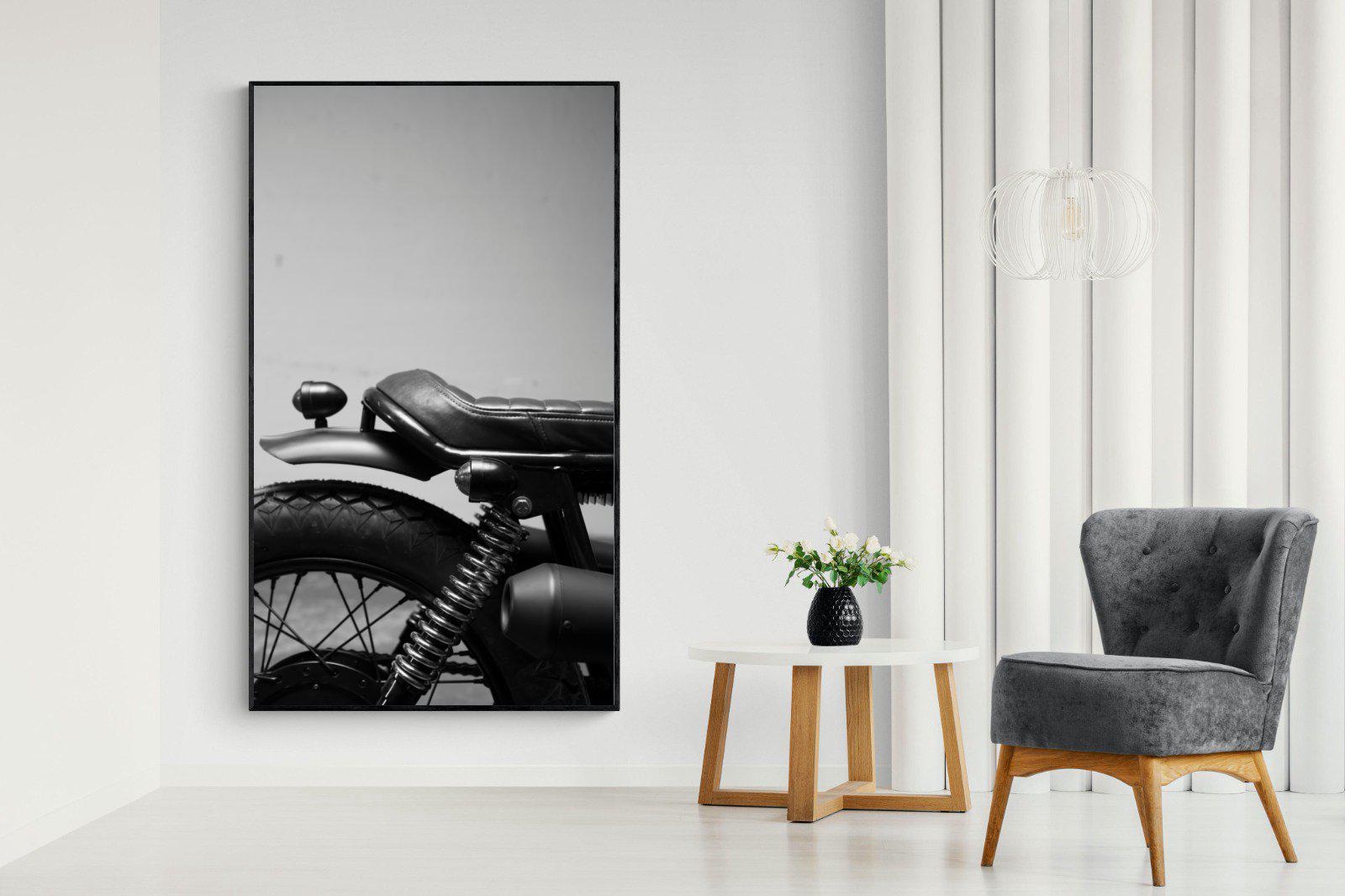 Back Seat Rider-Wall_Art-130 x 220cm-Mounted Canvas-Black-Pixalot