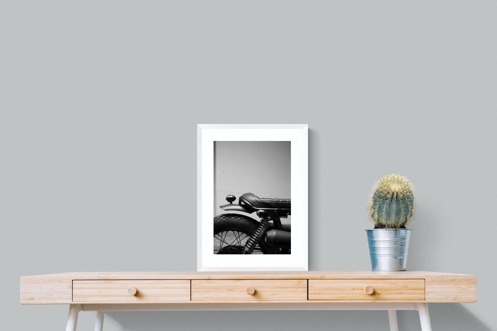 Back Seat Rider-Wall_Art-45 x 60cm-Framed Print-White-Pixalot