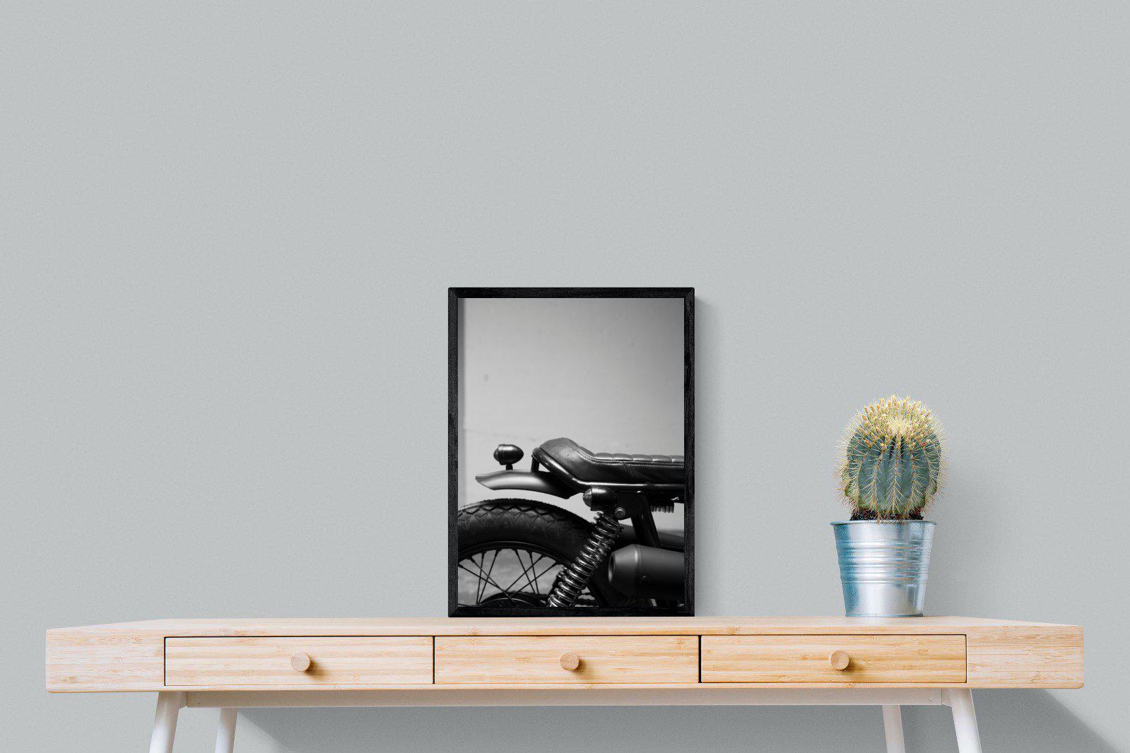 Back Seat Rider-Wall_Art-45 x 60cm-Mounted Canvas-Black-Pixalot