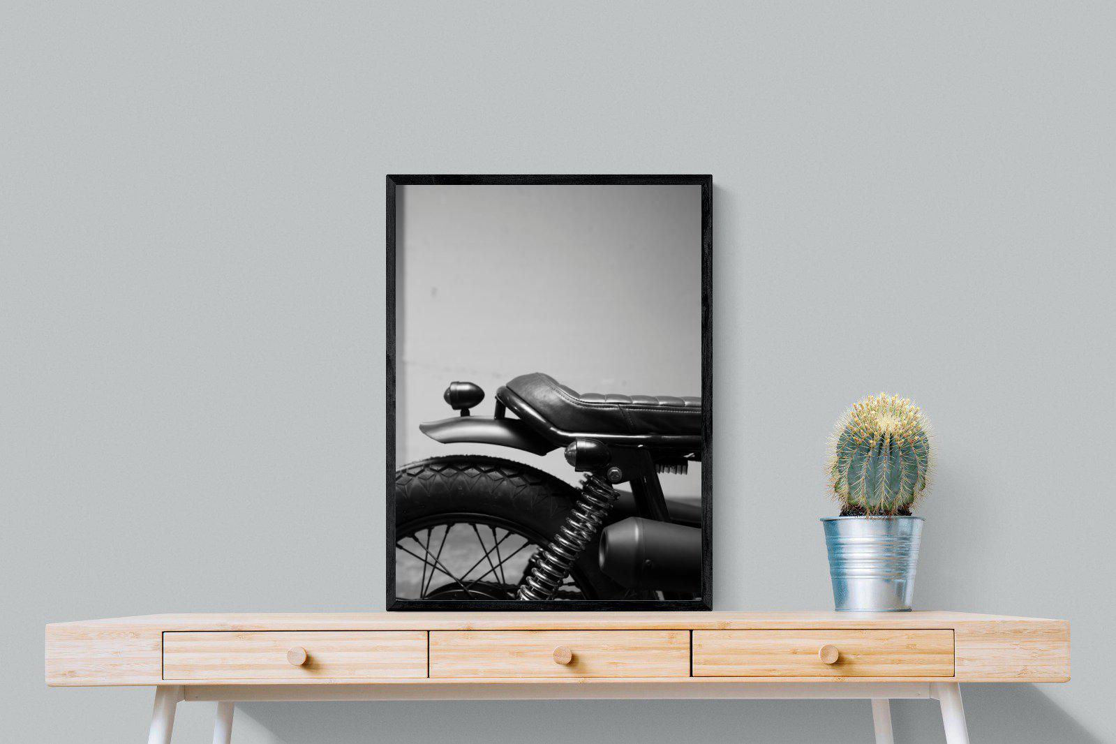 Back Seat Rider-Wall_Art-60 x 80cm-Mounted Canvas-Black-Pixalot