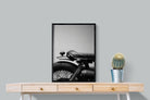 Back Seat Rider-Wall_Art-60 x 80cm-Mounted Canvas-Black-Pixalot
