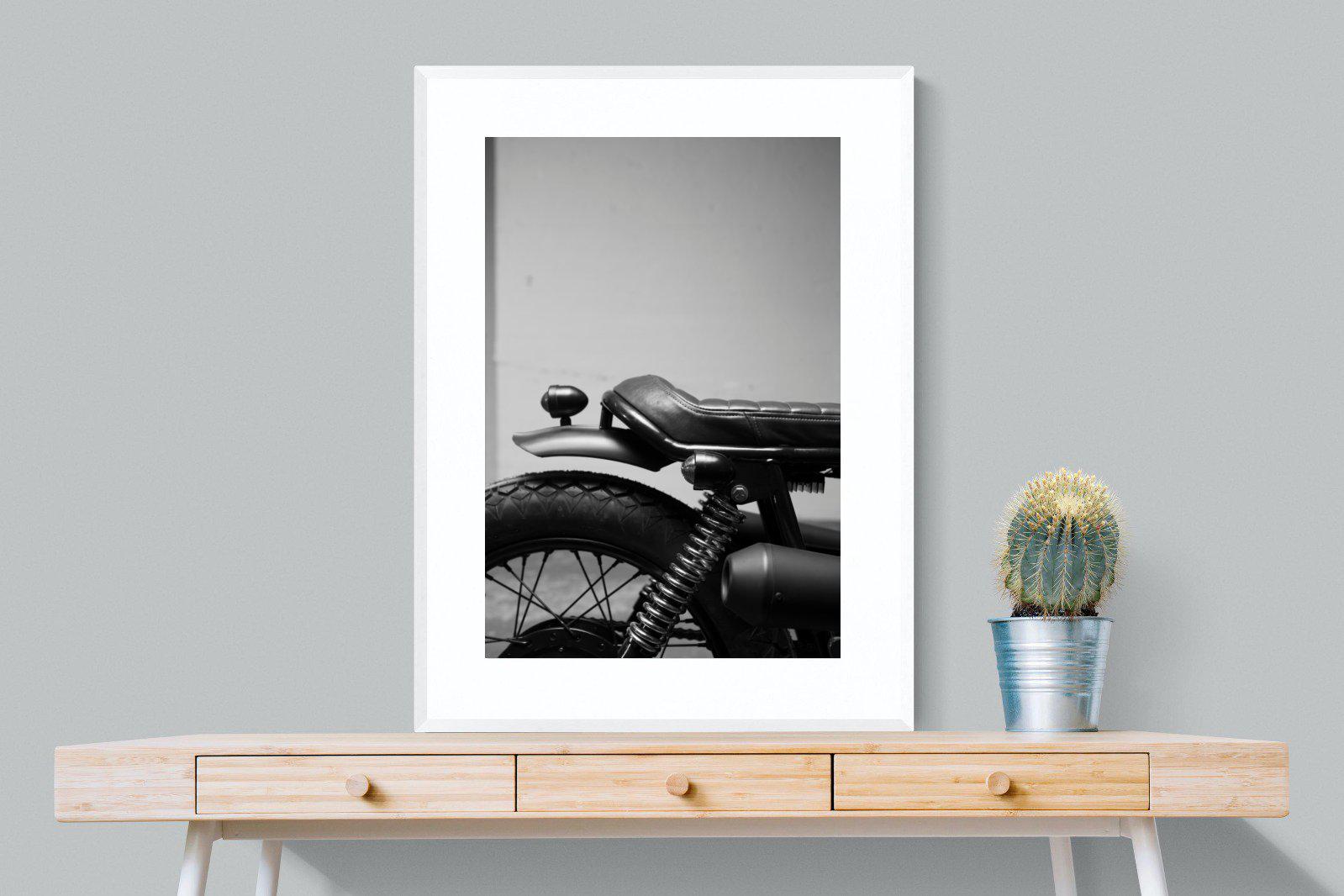 Back Seat Rider-Wall_Art-75 x 100cm-Framed Print-White-Pixalot