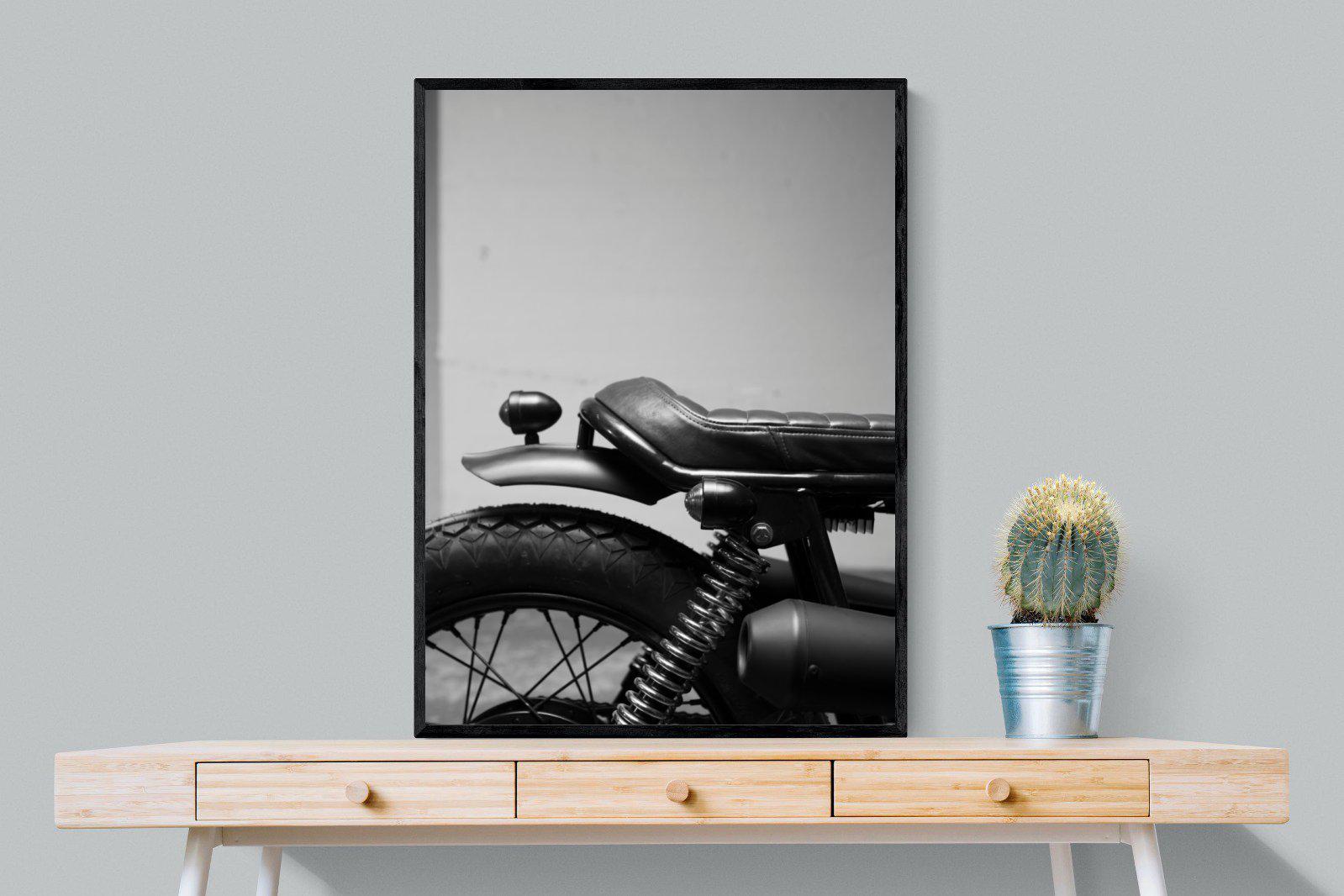 Back Seat Rider-Wall_Art-75 x 100cm-Mounted Canvas-Black-Pixalot