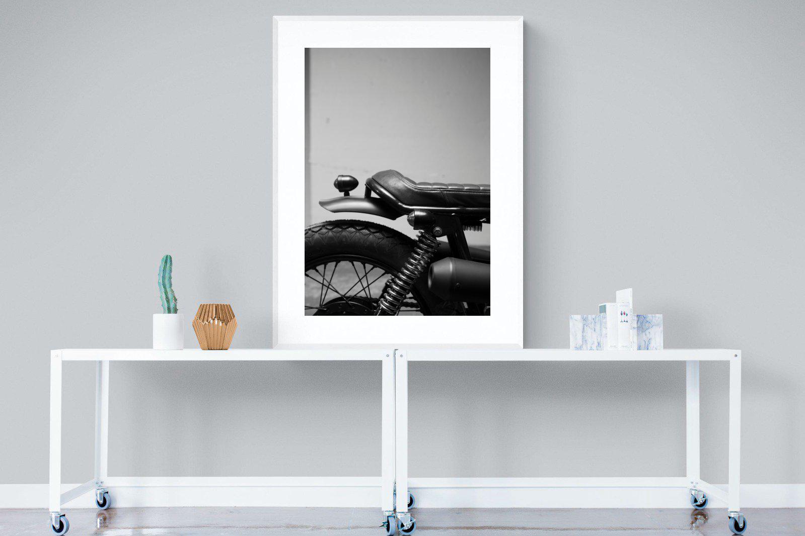 Back Seat Rider-Wall_Art-90 x 120cm-Framed Print-White-Pixalot