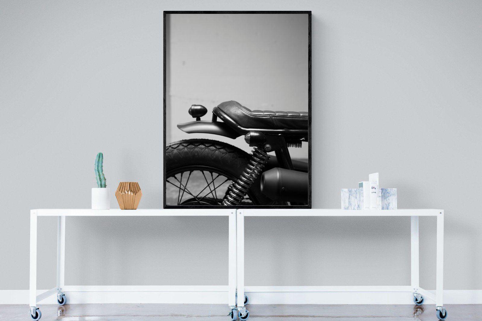 Back Seat Rider-Wall_Art-90 x 120cm-Mounted Canvas-Black-Pixalot
