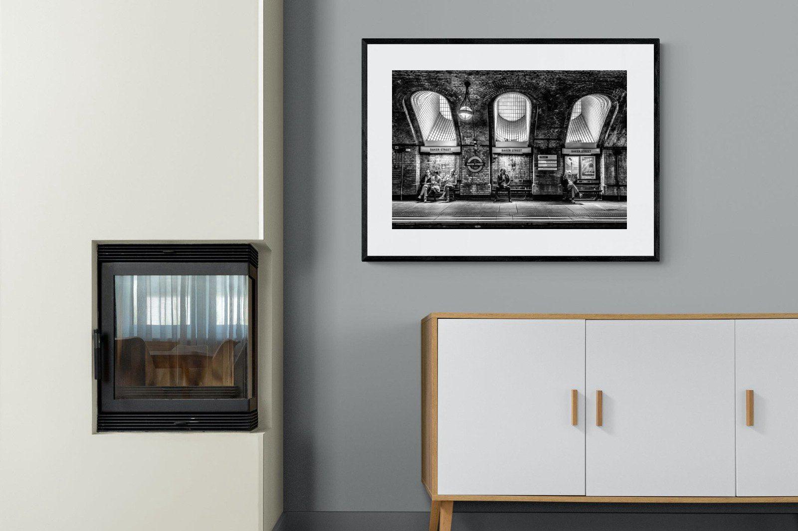 Baker Street-Wall_Art-100 x 75cm-Framed Print-Black-Pixalot
