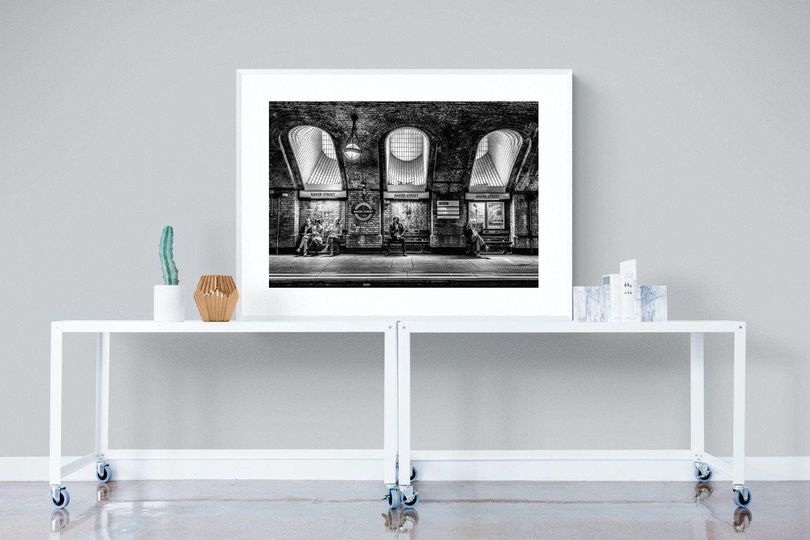 Baker Street-Wall_Art-120 x 90cm-Framed Print-White-Pixalot