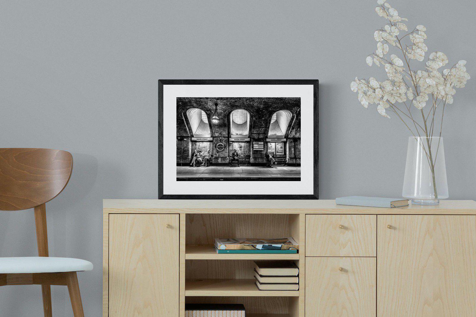 Baker Street-Wall_Art-60 x 45cm-Framed Print-Black-Pixalot