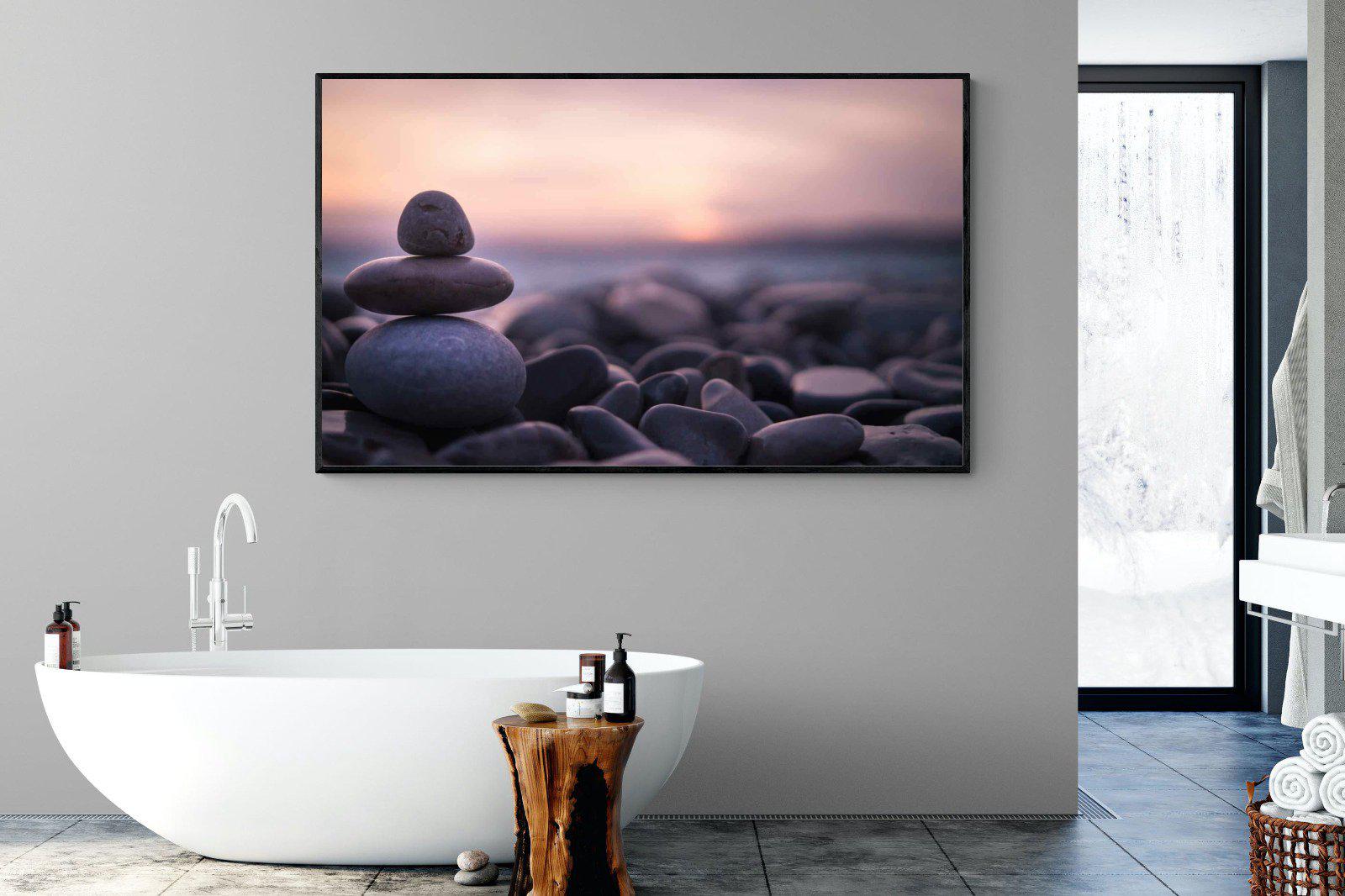 Balanced-Wall_Art-180 x 110cm-Mounted Canvas-Black-Pixalot