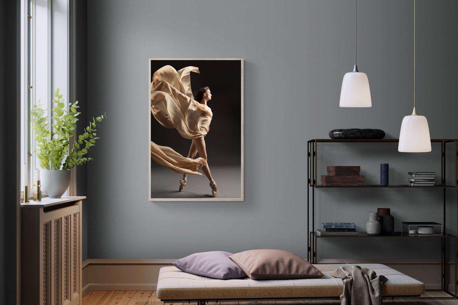 Ballerina Drama-Wall_Art-100 x 150cm-Mounted Canvas-Wood-Pixalot
