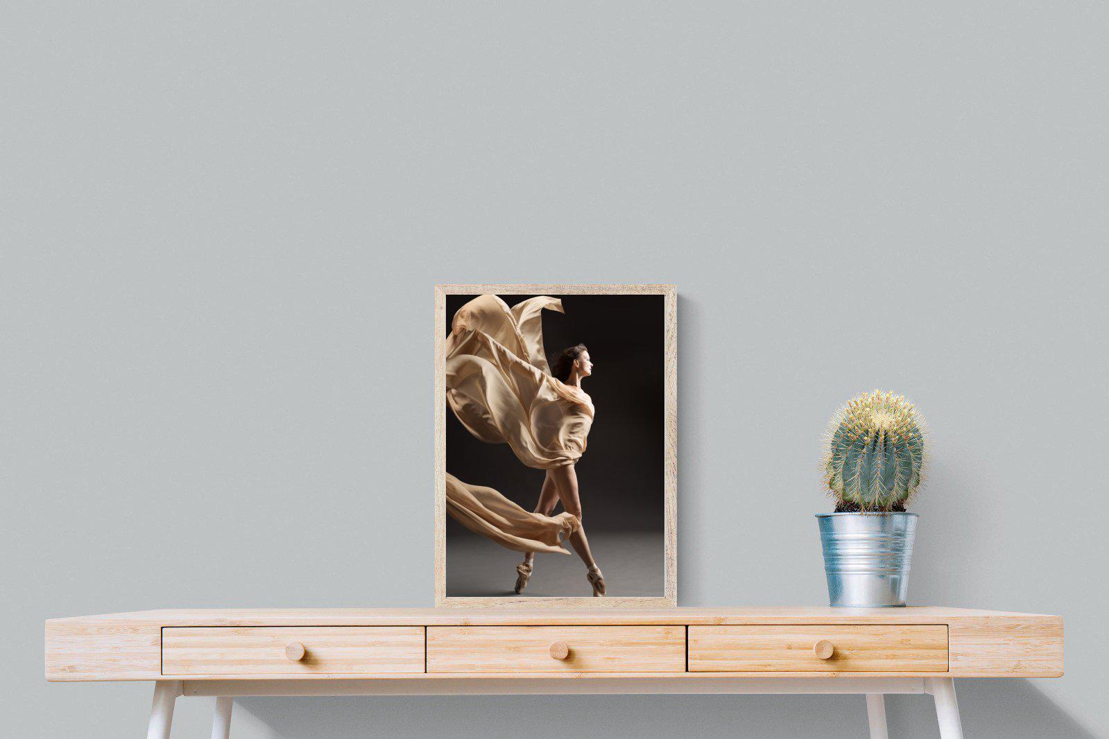 Ballerina Drama-Wall_Art-45 x 60cm-Mounted Canvas-Wood-Pixalot