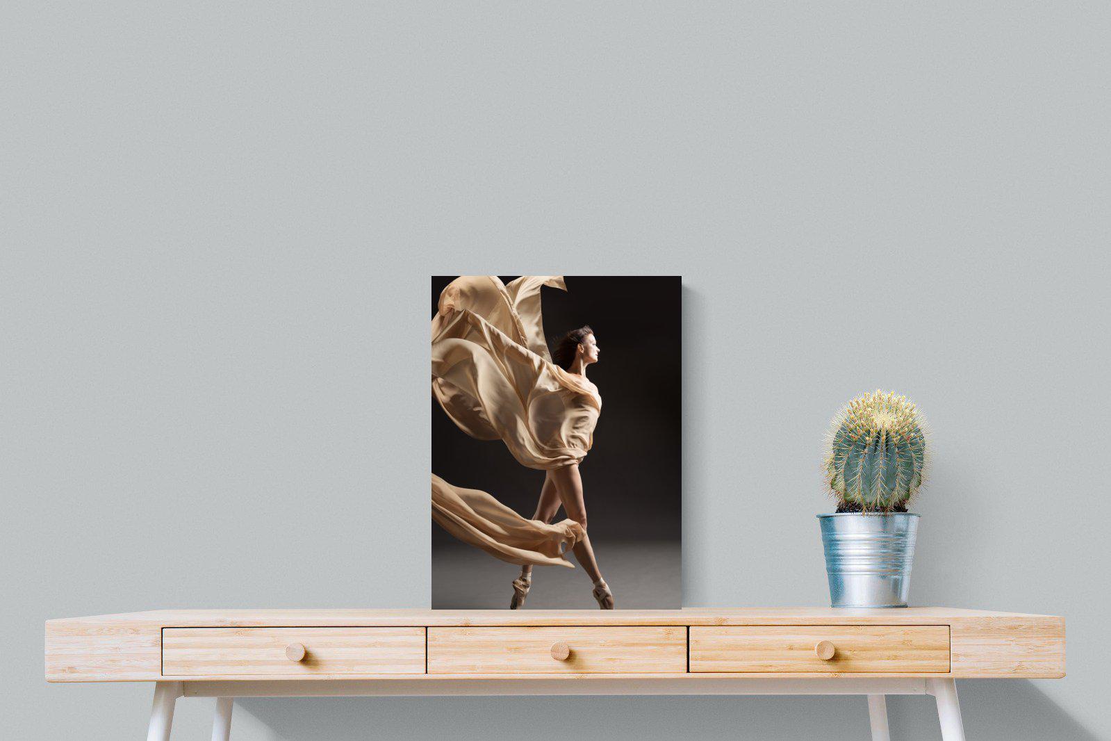 Ballerina Drama-Wall_Art-45 x 60cm-Mounted Canvas-No Frame-Pixalot