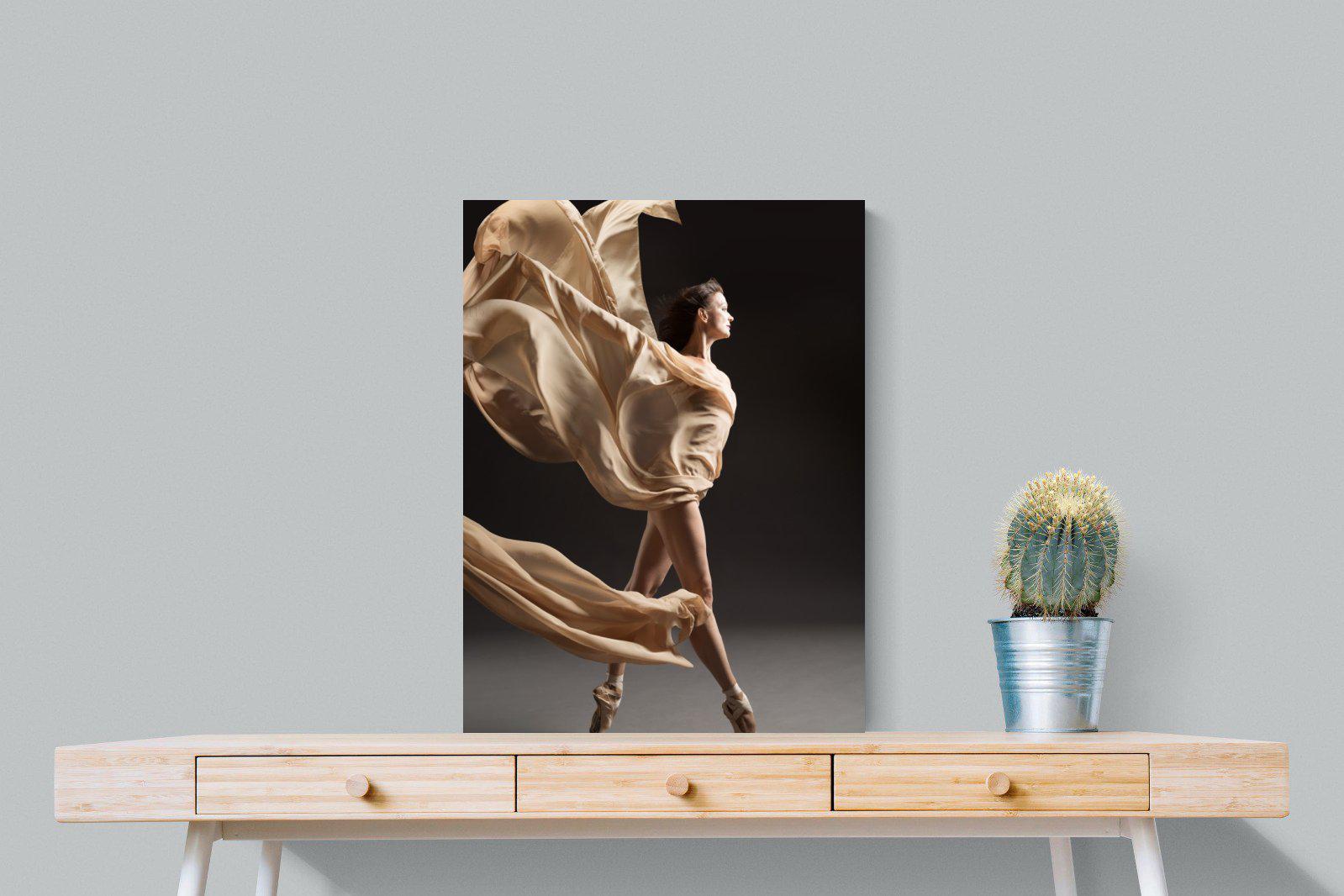 Ballerina Drama-Wall_Art-60 x 80cm-Mounted Canvas-No Frame-Pixalot