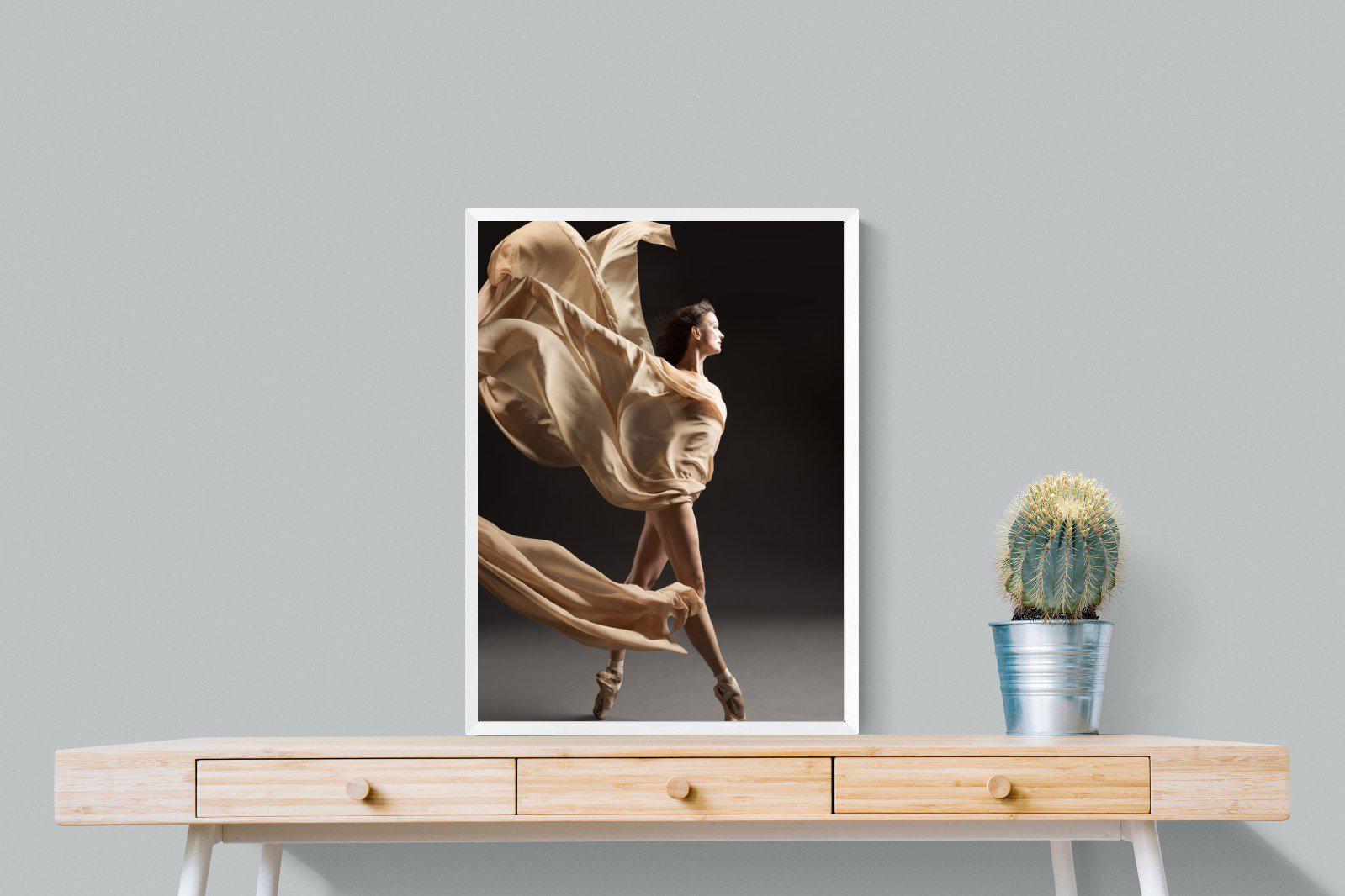 Ballerina Drama-Wall_Art-60 x 80cm-Mounted Canvas-White-Pixalot
