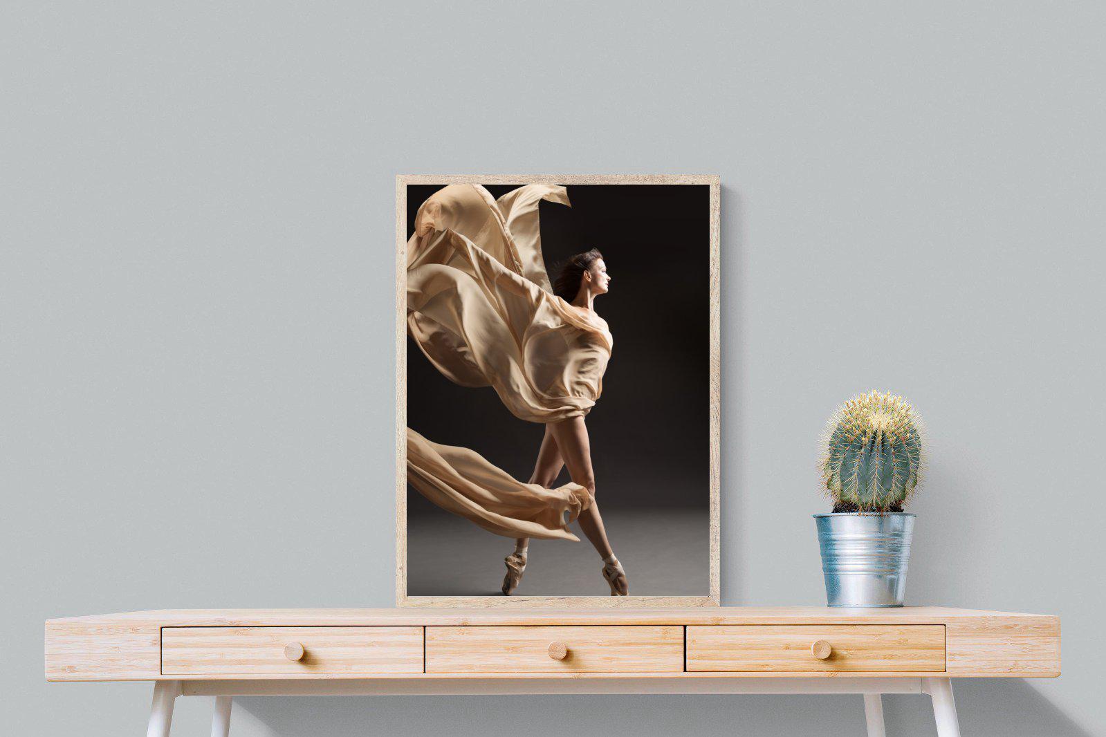 Ballerina Drama-Wall_Art-60 x 80cm-Mounted Canvas-Wood-Pixalot