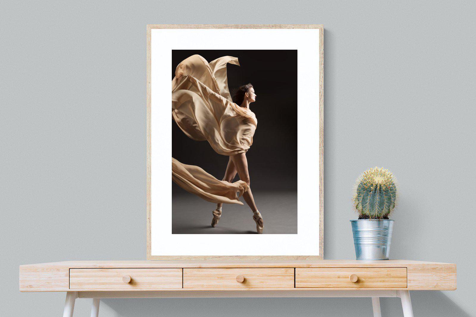 Ballerina Drama-Wall_Art-75 x 100cm-Framed Print-Wood-Pixalot