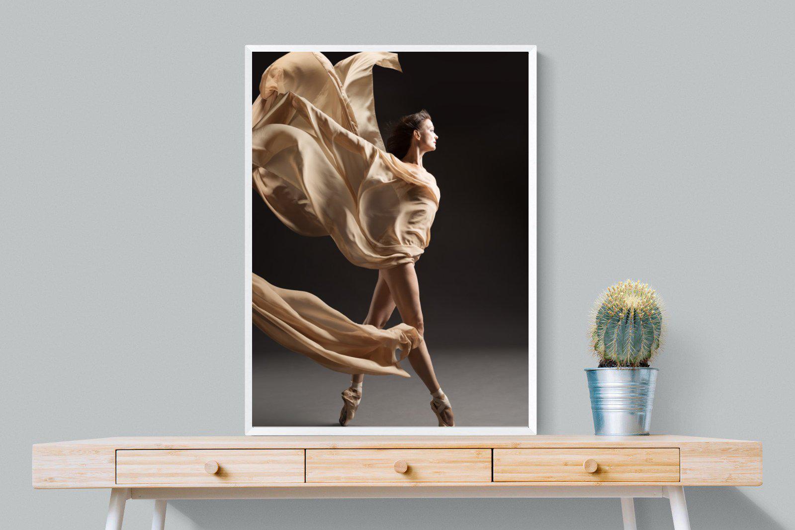 Ballerina Drama-Wall_Art-75 x 100cm-Mounted Canvas-White-Pixalot