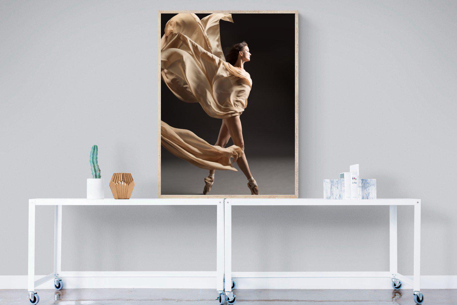 Ballerina Drama-Wall_Art-90 x 120cm-Mounted Canvas-Wood-Pixalot