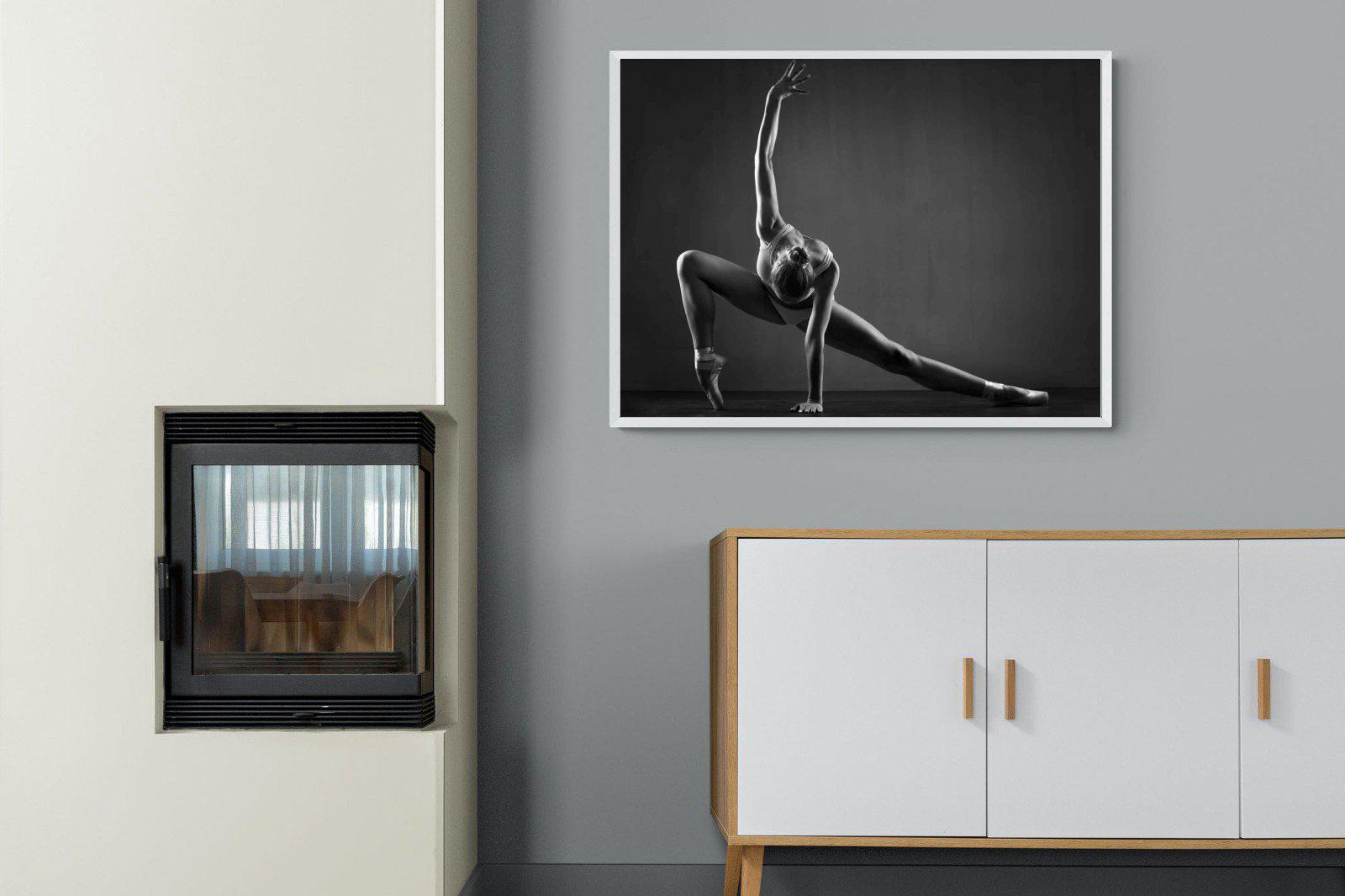 Ballerina-Wall_Art-100 x 75cm-Mounted Canvas-White-Pixalot