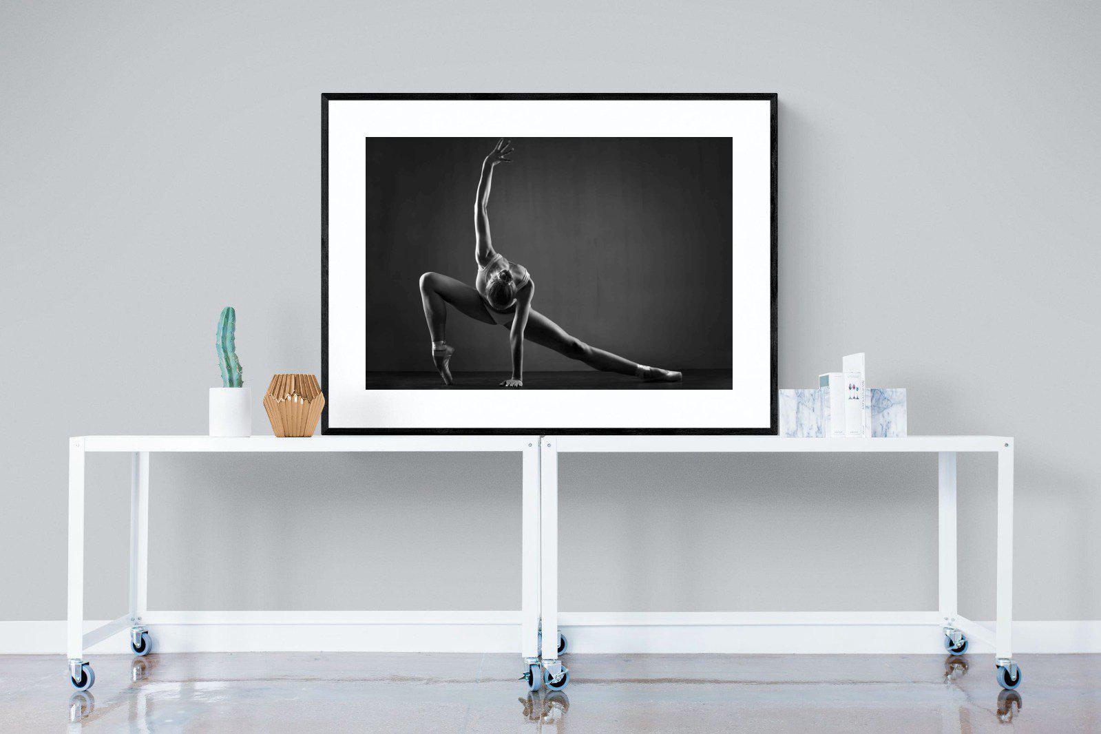Ballerina-Wall_Art-120 x 90cm-Framed Print-Black-Pixalot