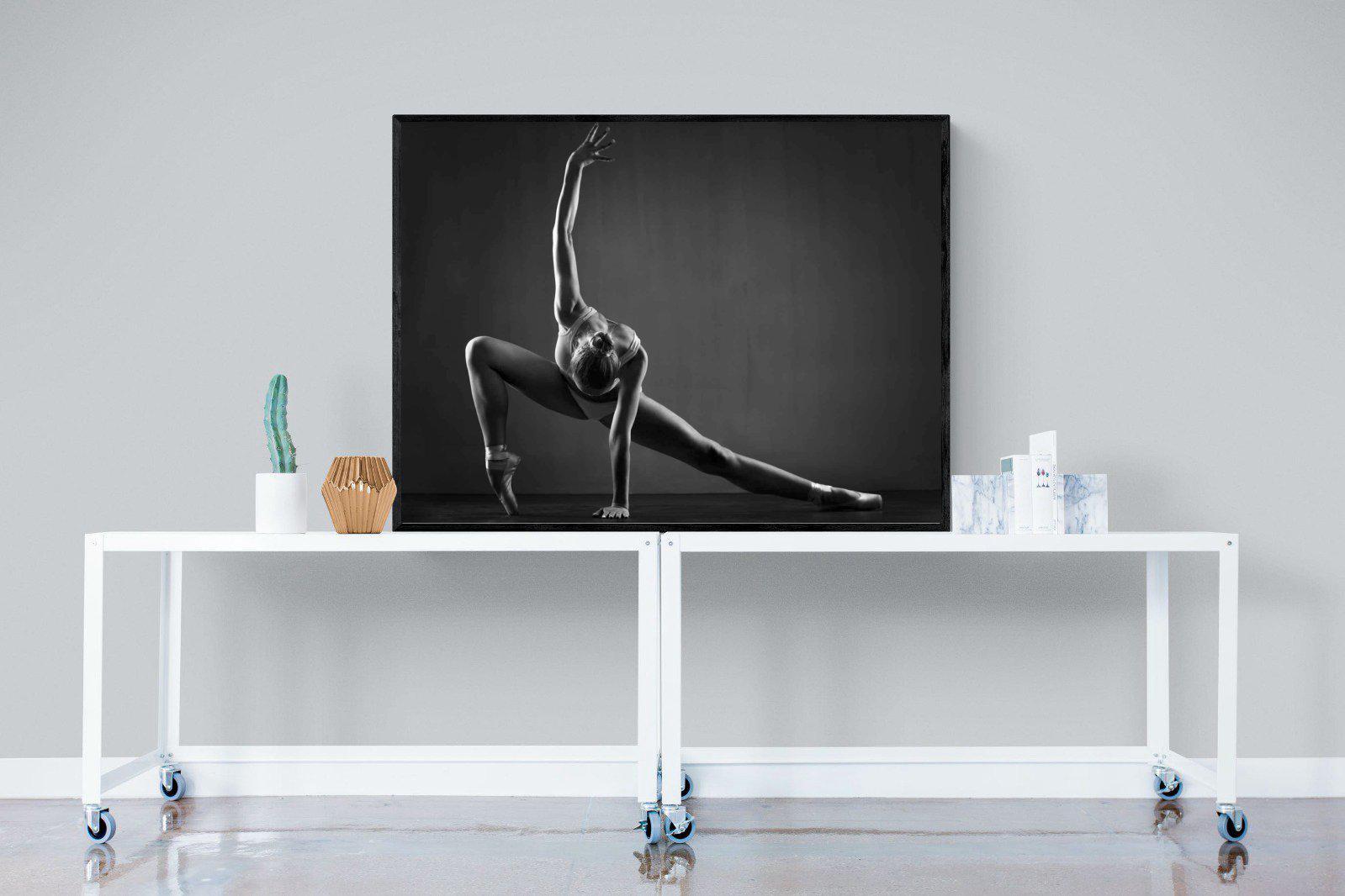 Ballerina-Wall_Art-120 x 90cm-Mounted Canvas-Black-Pixalot